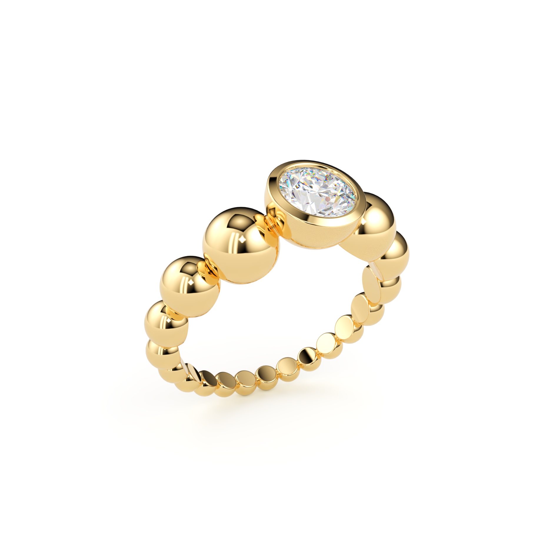 Engagement designer ring with a 5.5 mm diamond — view 6