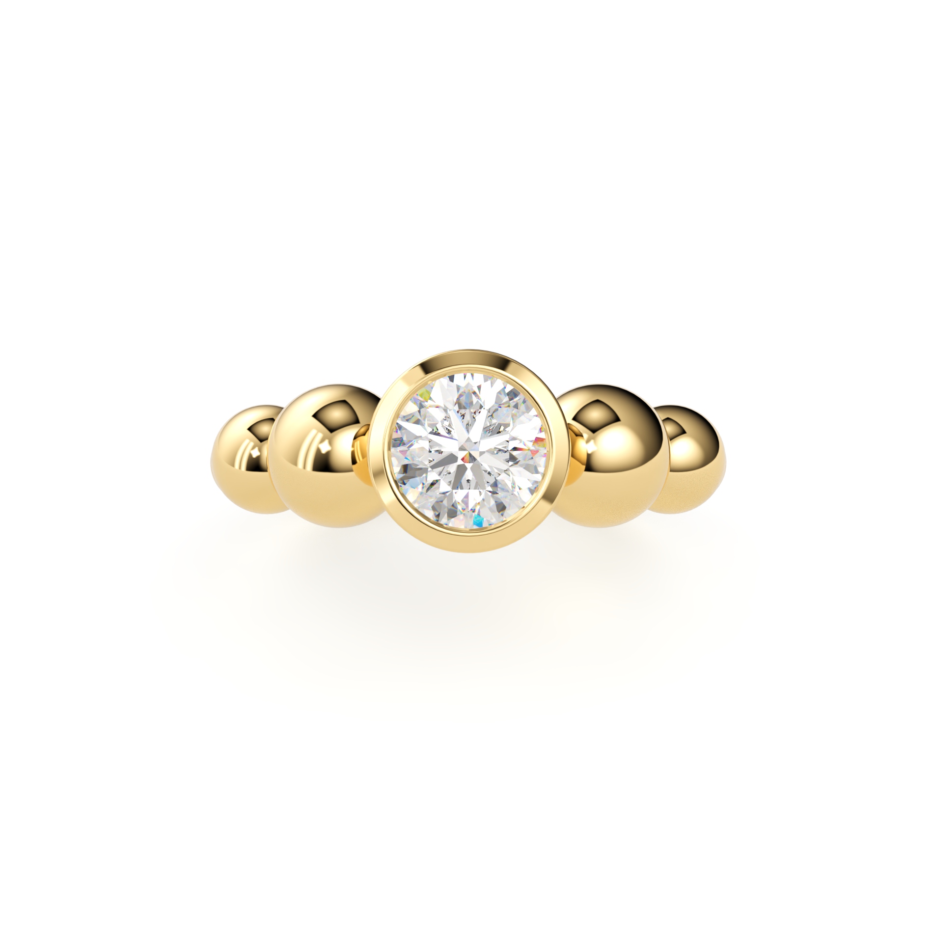 Engagement designer ring with a 5.5 mm diamond — view 4