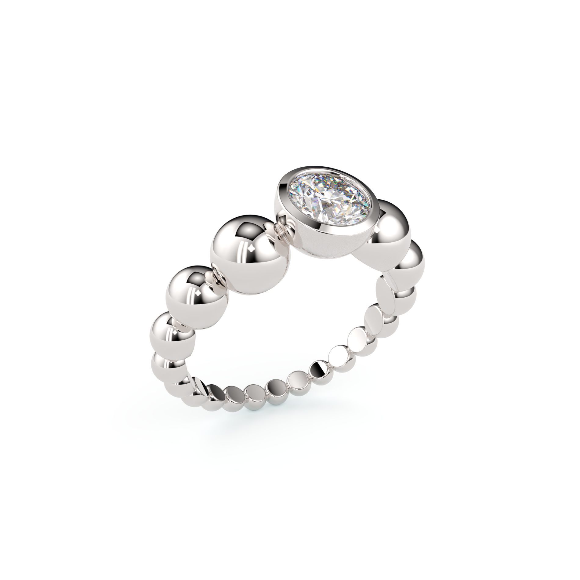 Engagement designer ring with a 5.5 mm diamond — view 5