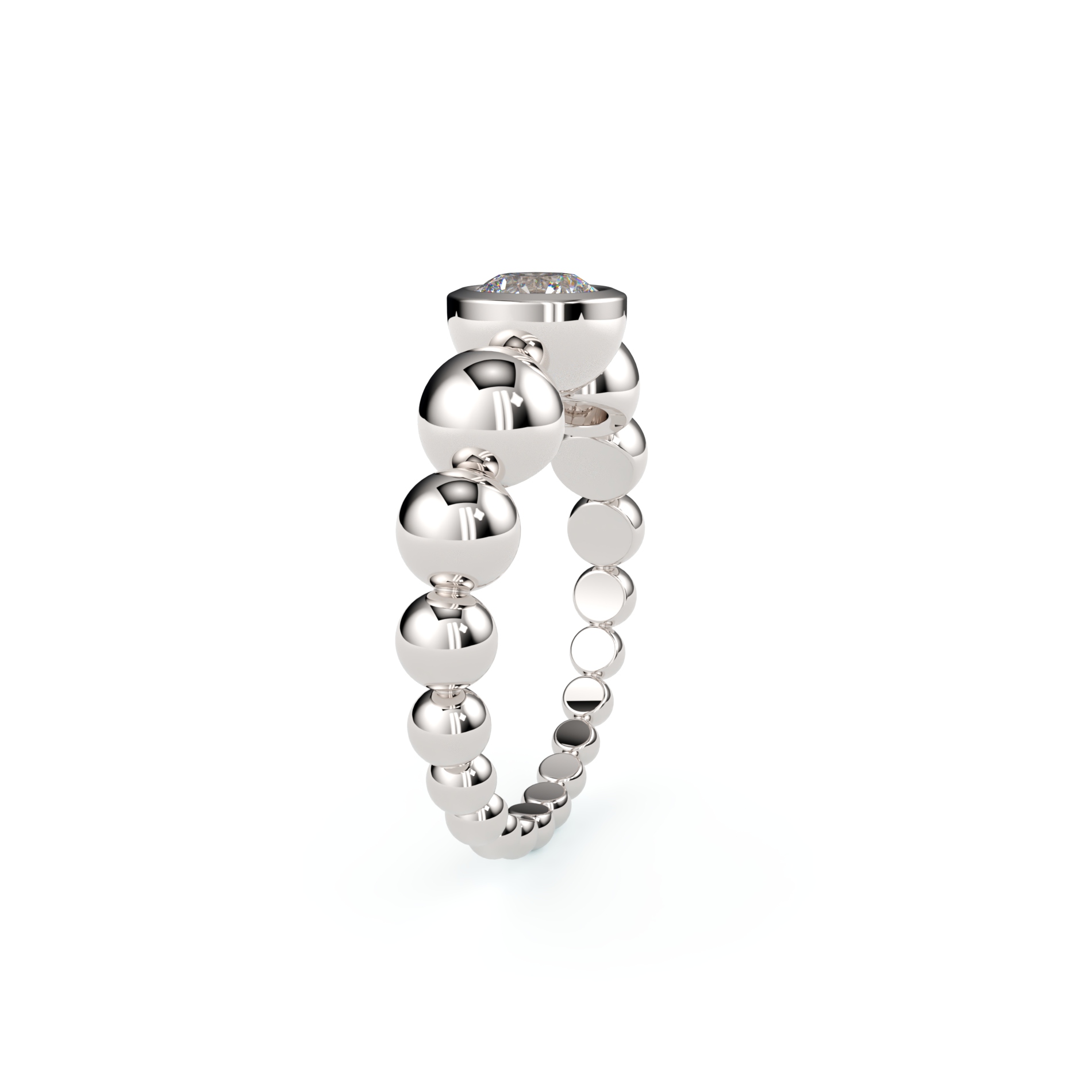 Engagement designer ring with a 5.5 mm diamond — view 7