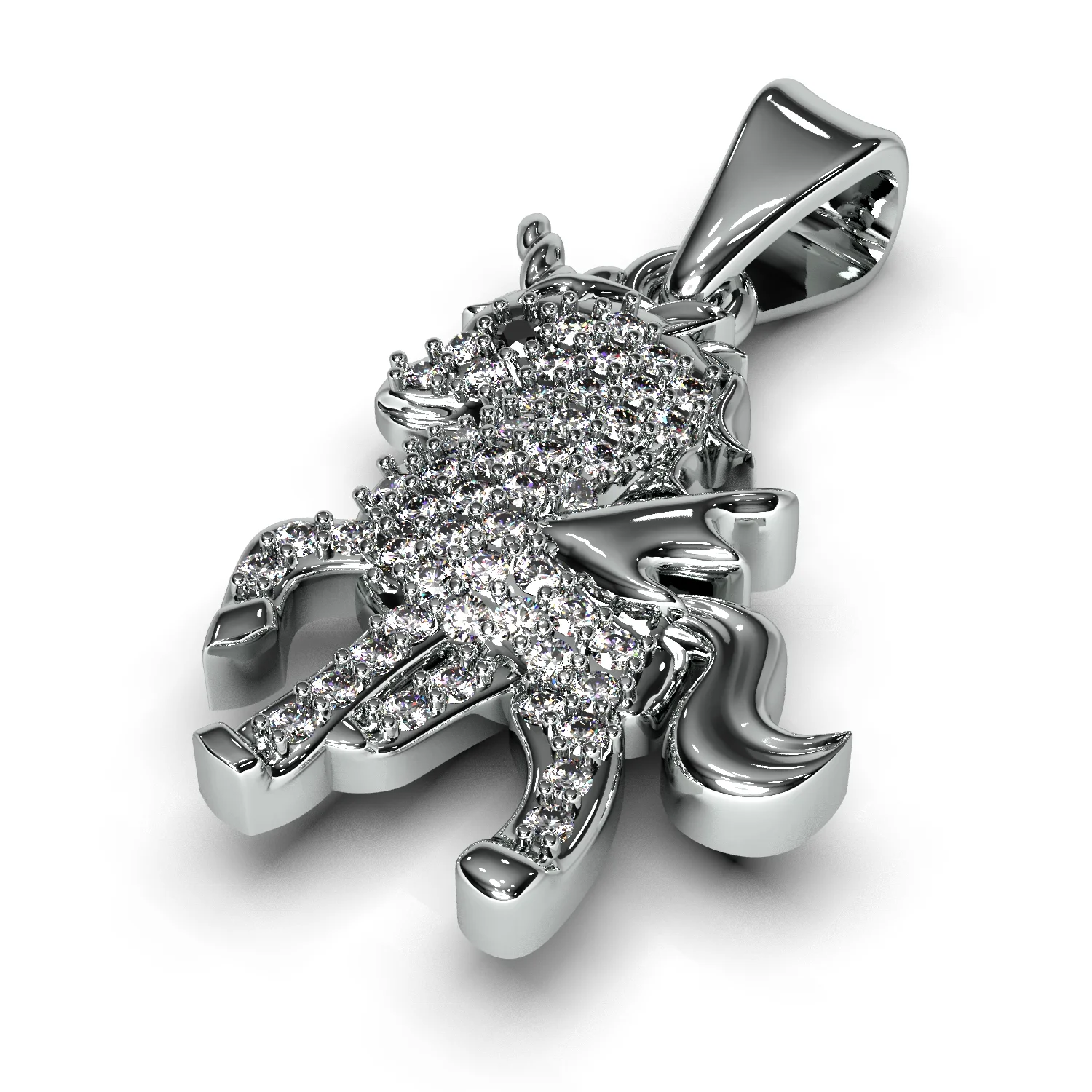 Pony pendant with gems — view 8