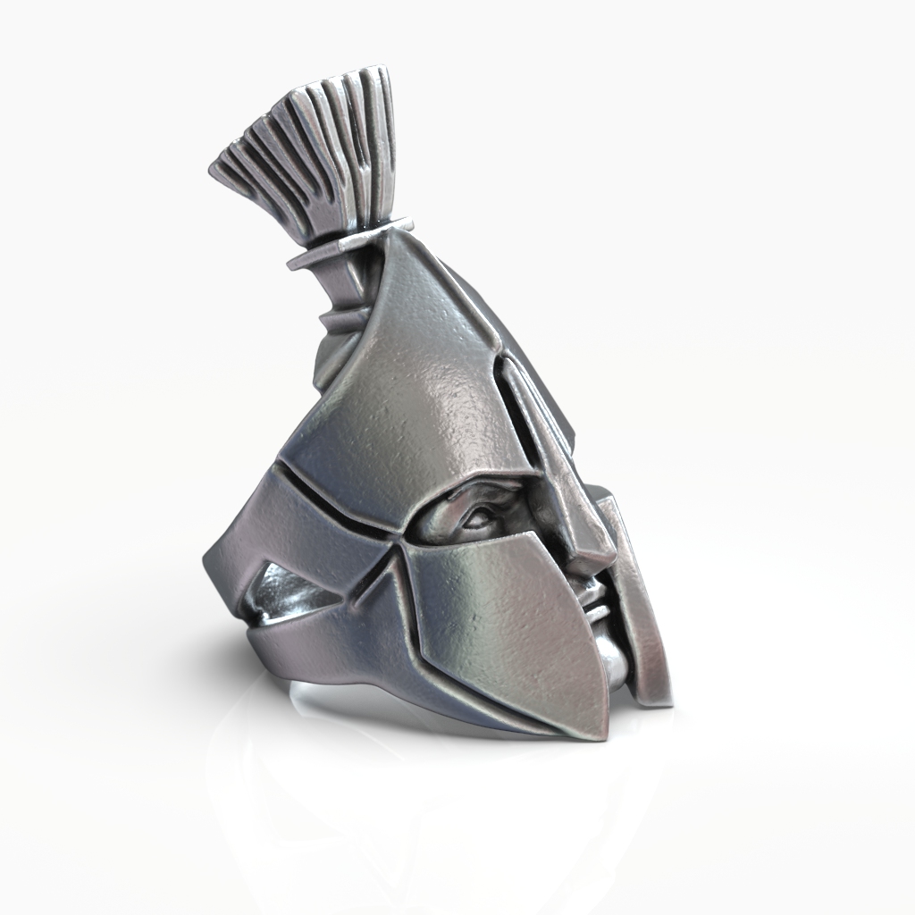 Spartan Warrior Corinthian Helmet Statement Ring — view 2