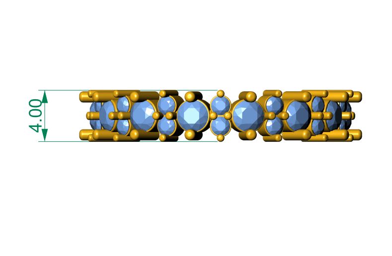 Premium Eternity Band Ring 3D Print CAD Model — view 4