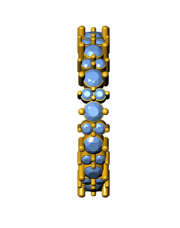 Premium Eternity Band Ring 3D Print CAD Model — view 2