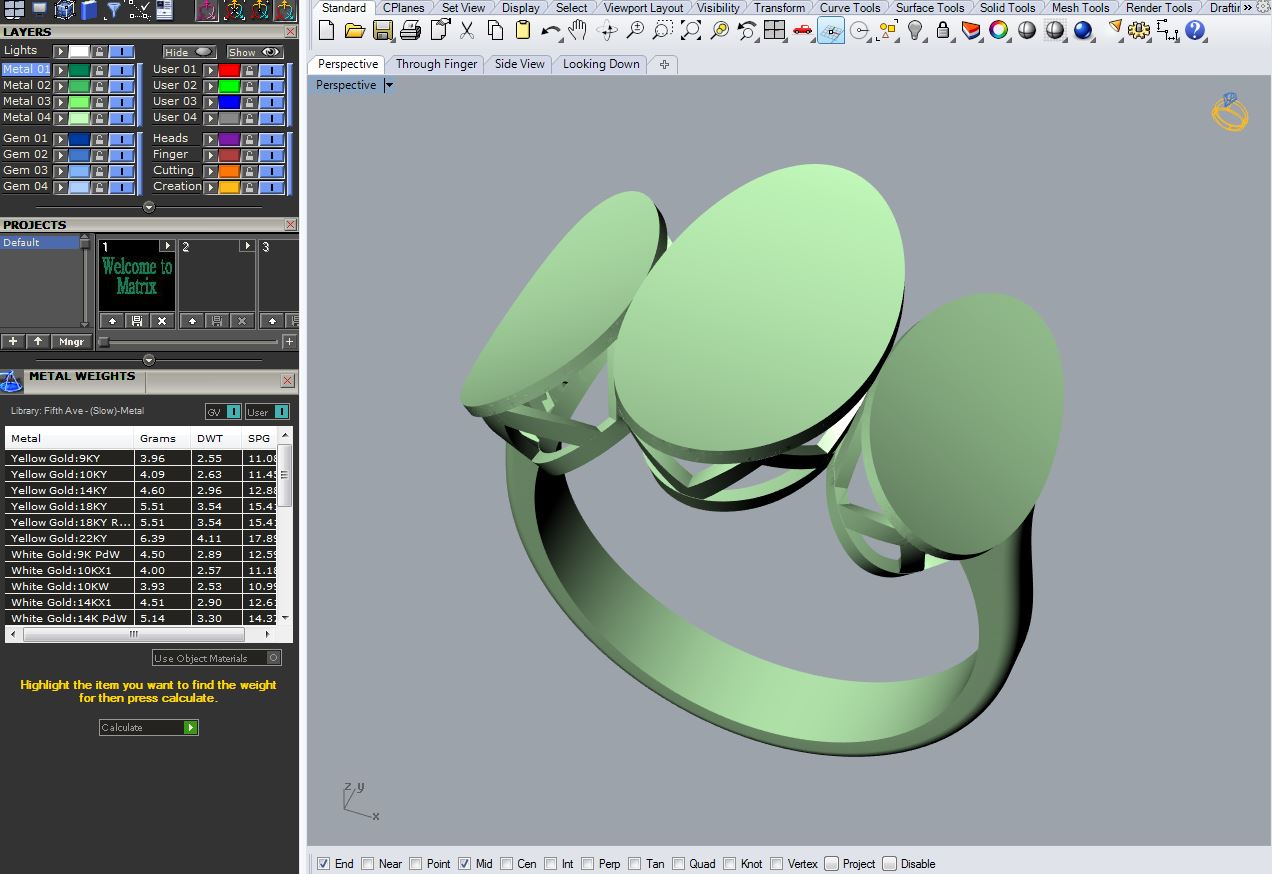Triple Oval Disc Ring 3D Print Model 79 — view 5