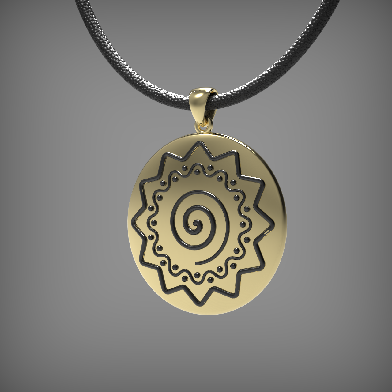Amulet pendant with a spiral — view 3