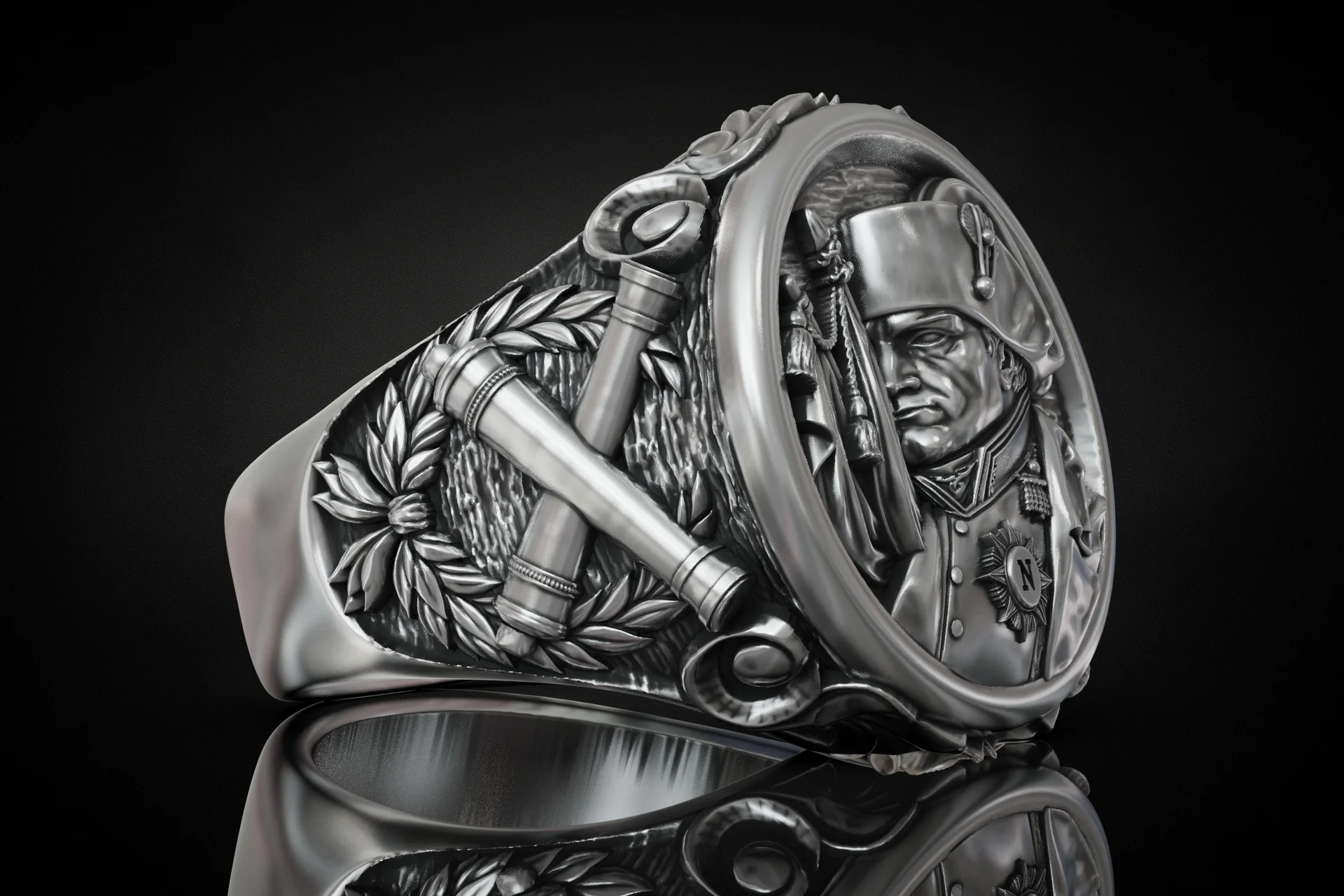 Napoleon Bonaparte Military Signet Ring — view 4