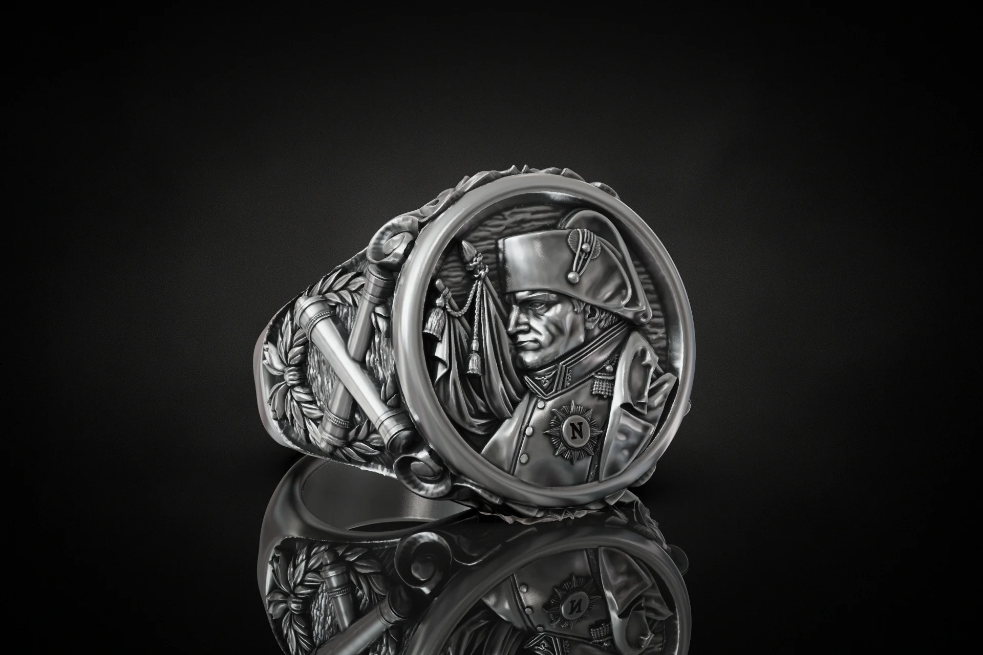 Napoleon Bonaparte Military Signet Ring — view 6