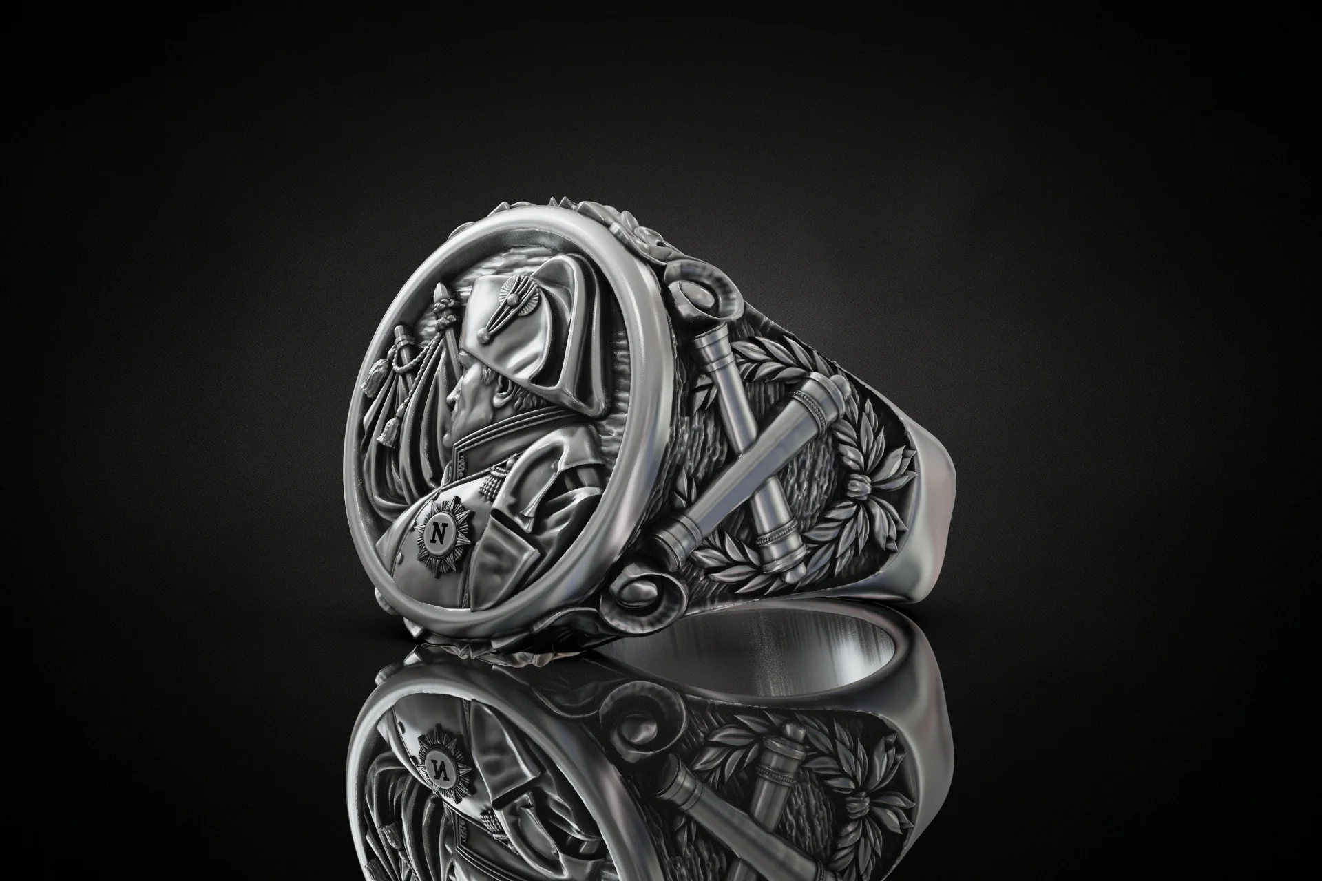 Napoleon Bonaparte Military Signet Ring — view 5
