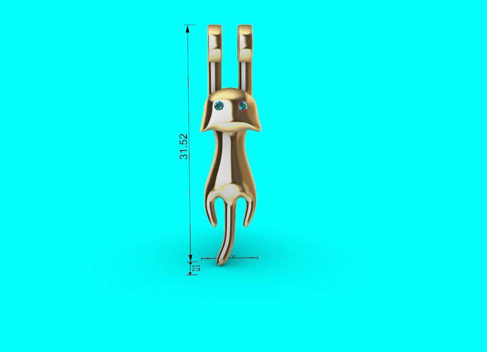 CAT  Silhouette Flush Set Pendant — view 2