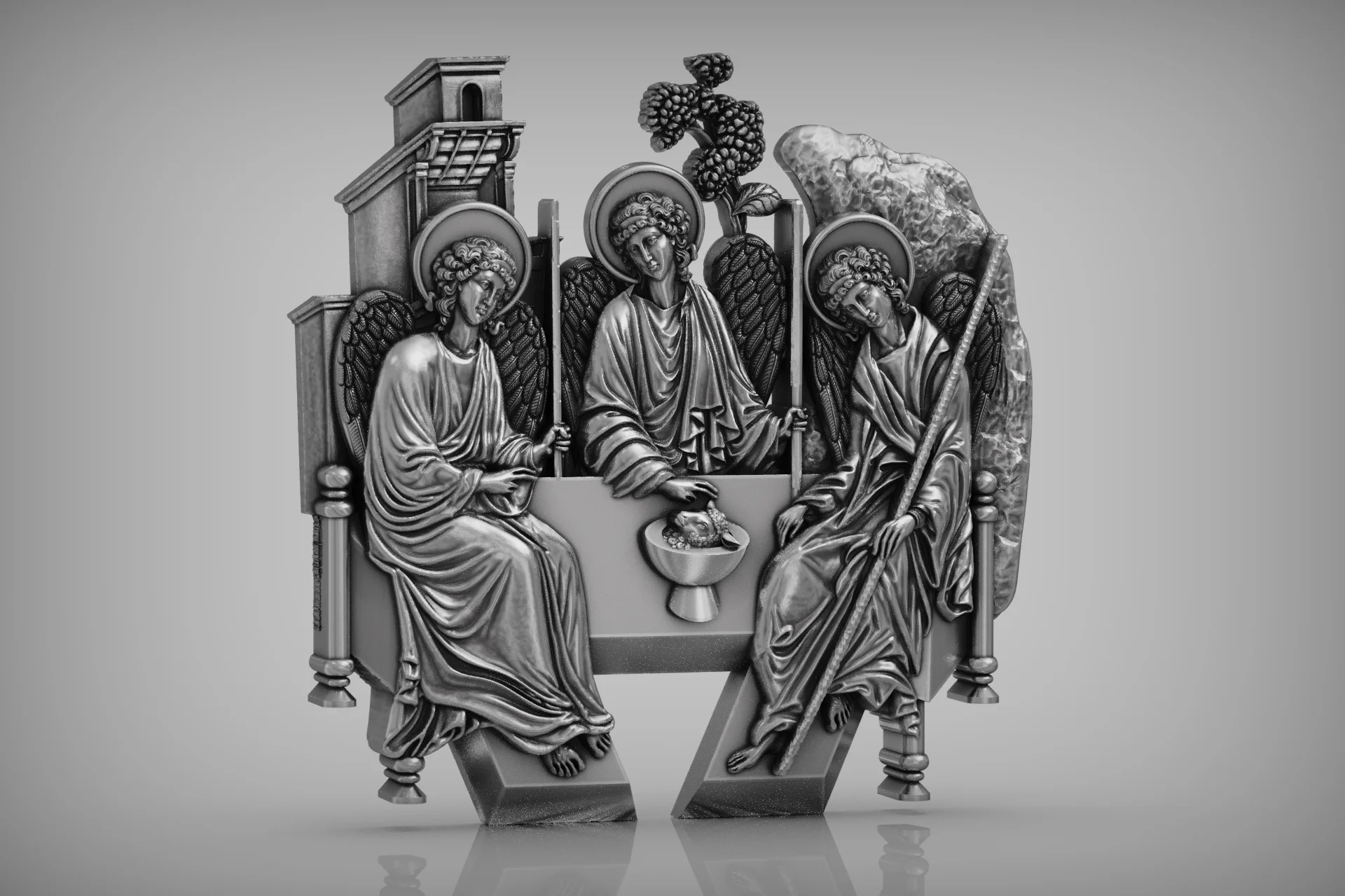 Orthodox Holy Trinity Icon Pendant — view 6