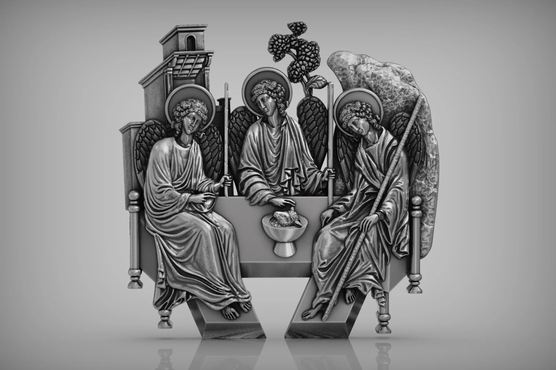 Orthodox Holy Trinity Icon Pendant — view 8