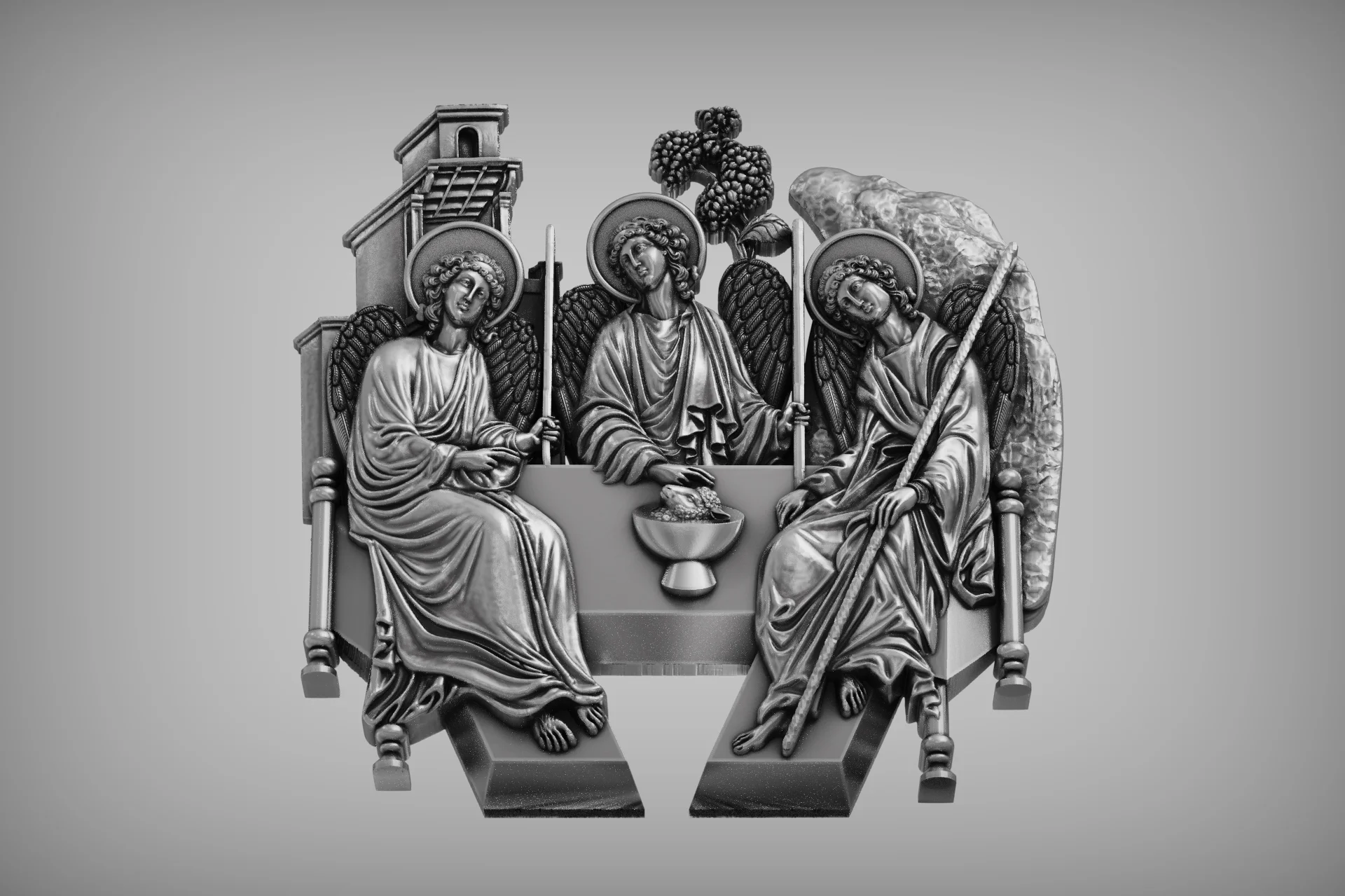 Orthodox Holy Trinity Icon Pendant — view 5