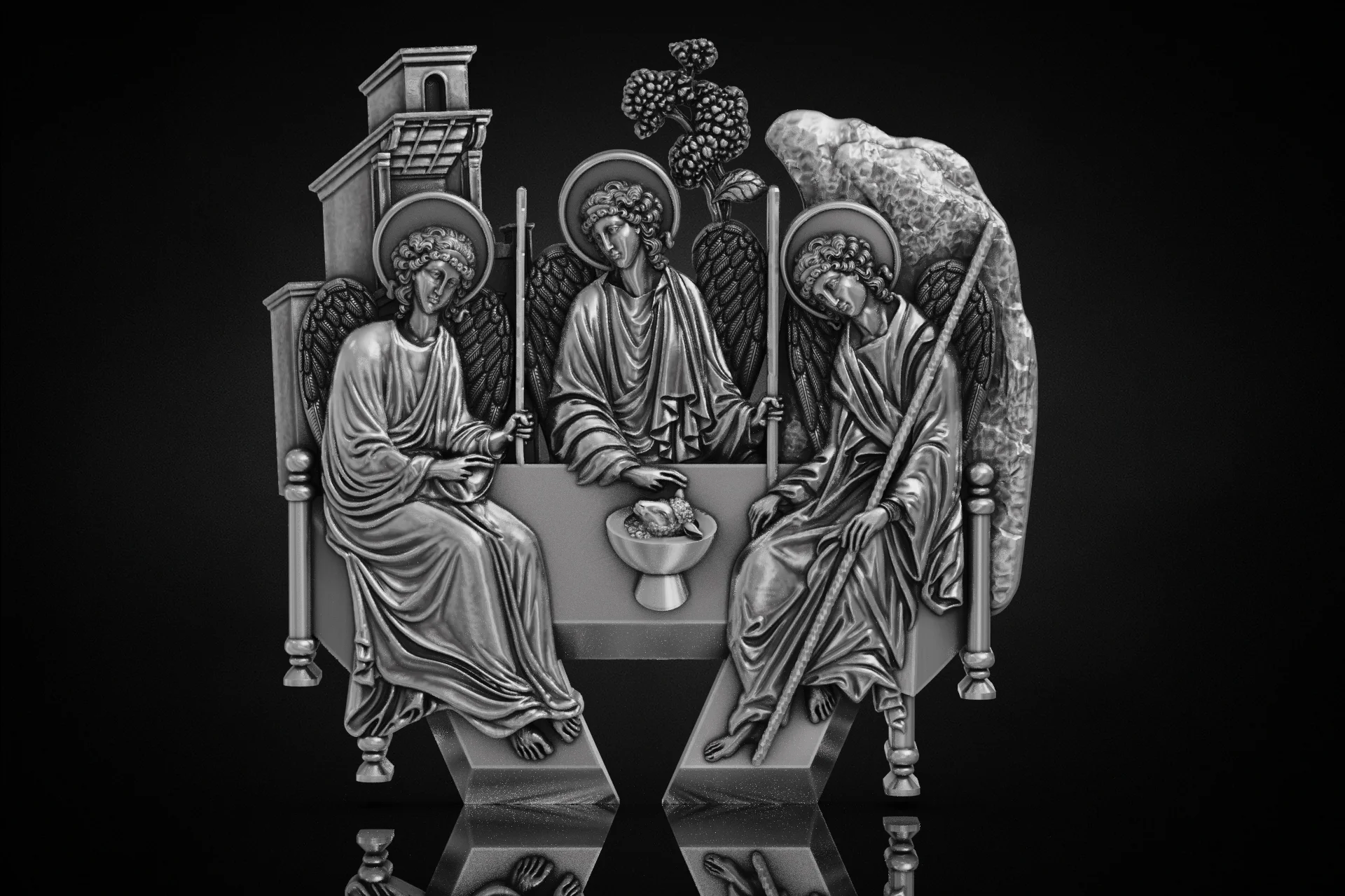 Orthodox Holy Trinity Icon Pendant