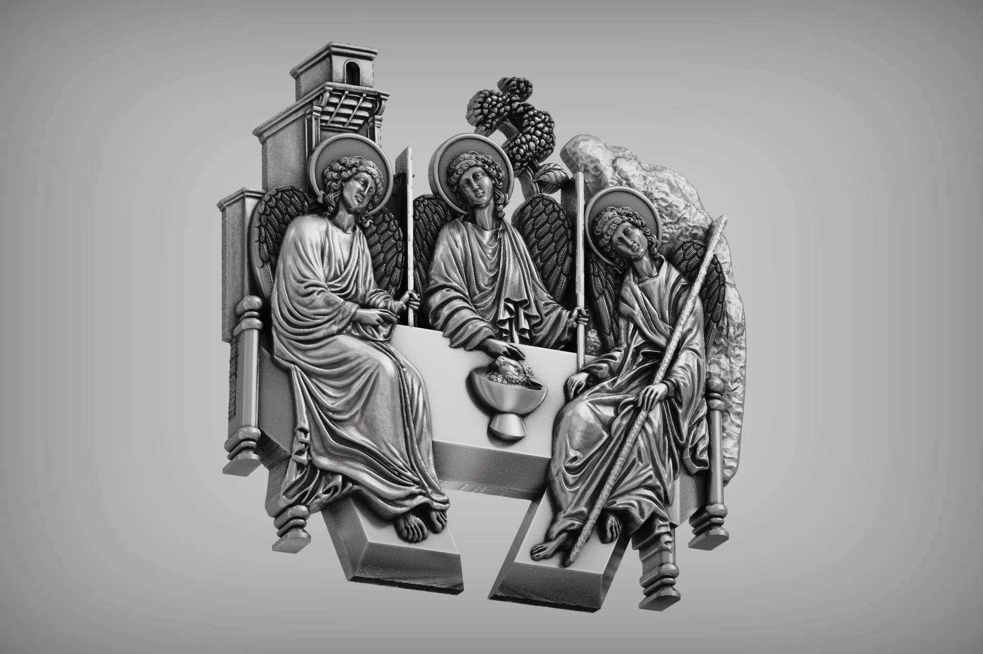Orthodox Holy Trinity Icon Pendant — view 7