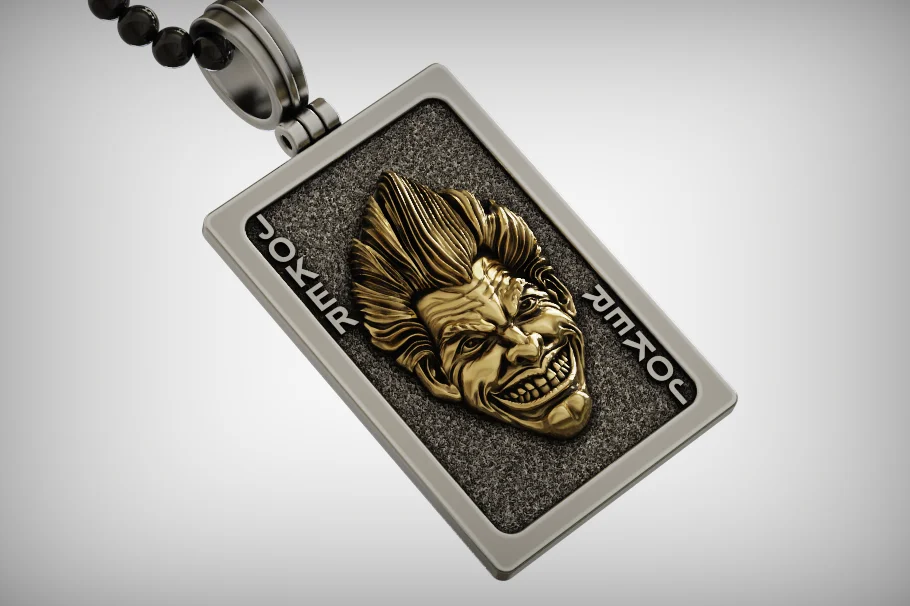 Joker Playing Card Pendant — view 2