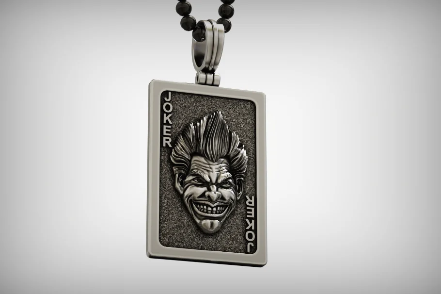Joker Playing Card Pendant — view 3