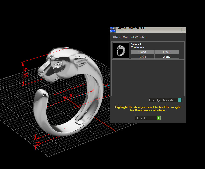 Sculptural Panther Bypass Ring — view 7