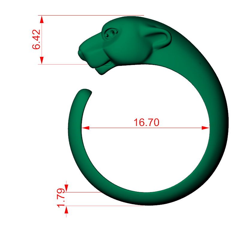 Sculptural Panther Bypass Ring — view 5