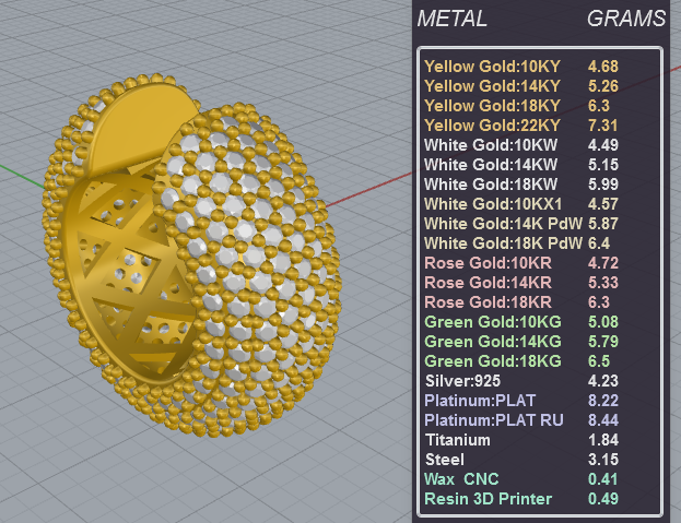 Wide Pavé Open Cuff Piercing 3D Model — view 7