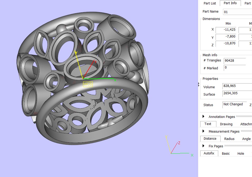 Multi-Gem Wide Band Openwork Ring — view 6