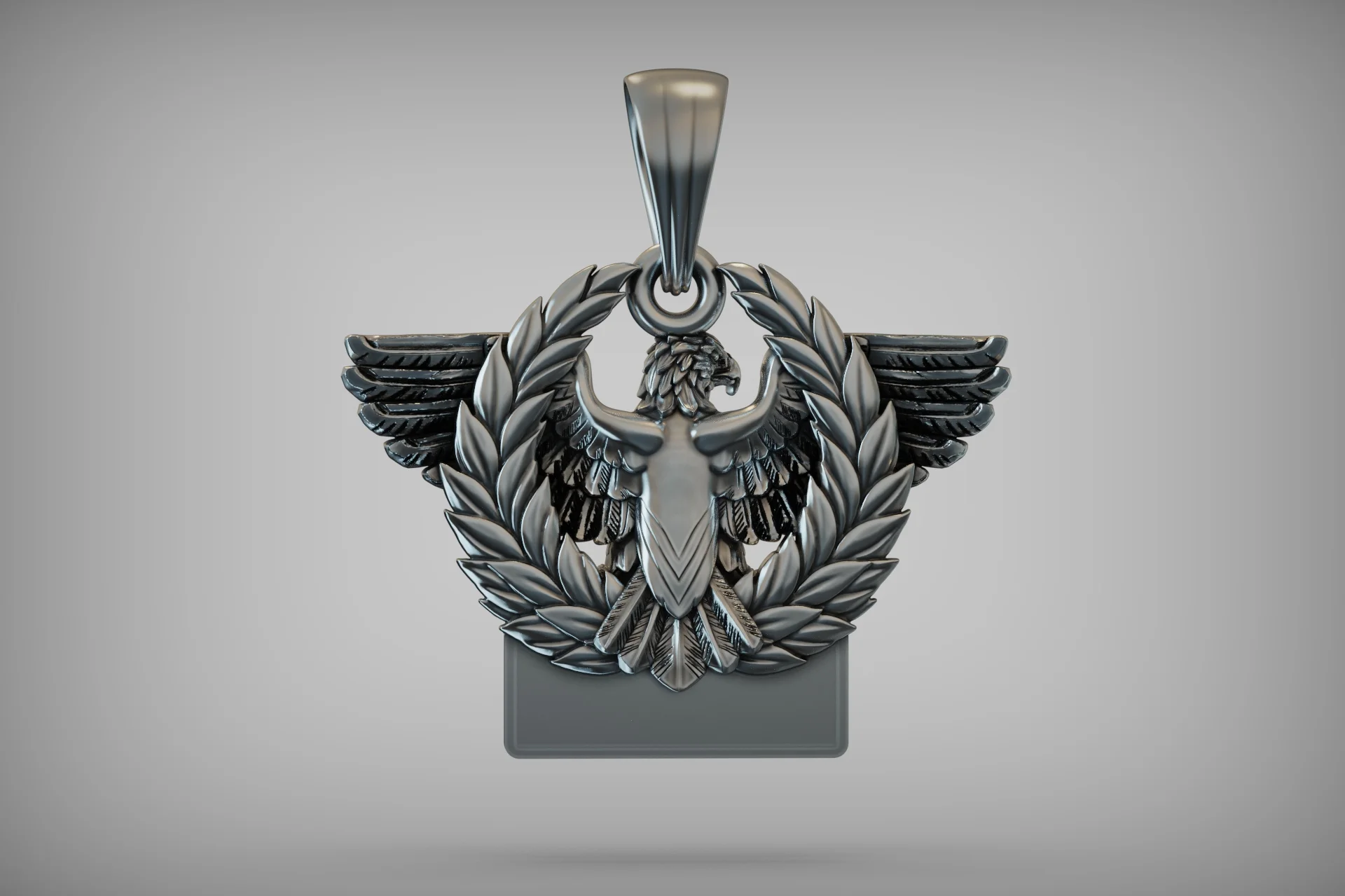 Roman Aquila Eagle SPQR Medallion Pendant — view 5