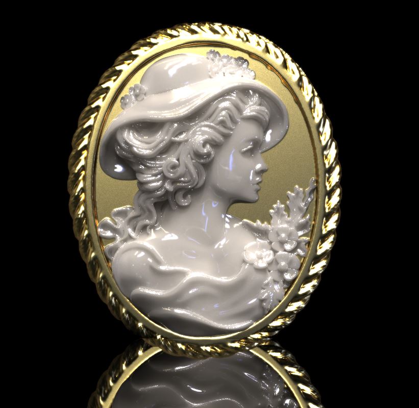 Elegant Girl Silhouette Pendant