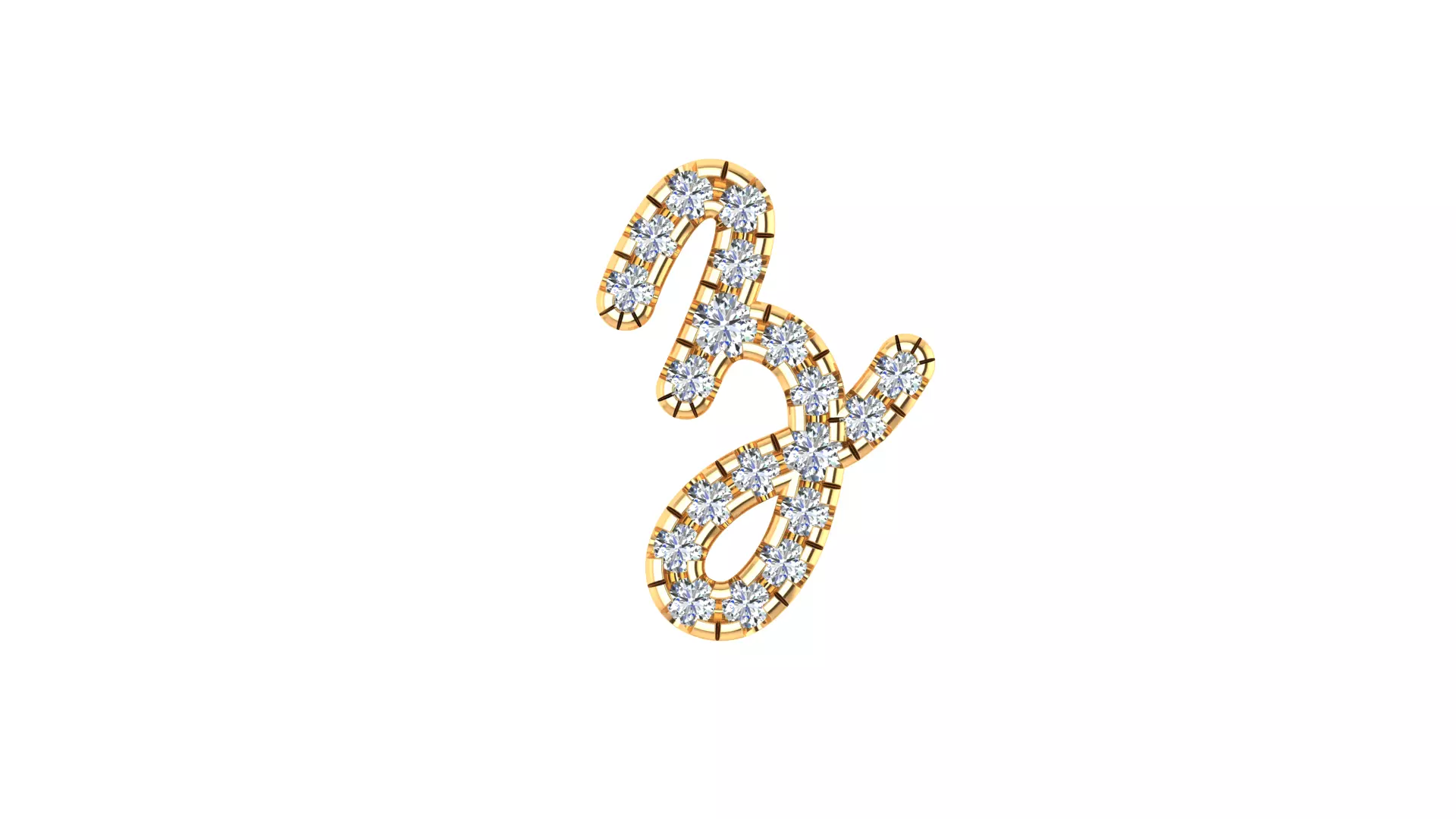 Luxury Diamond Script Alphabet 3D Jewelry Font Collection — view 5