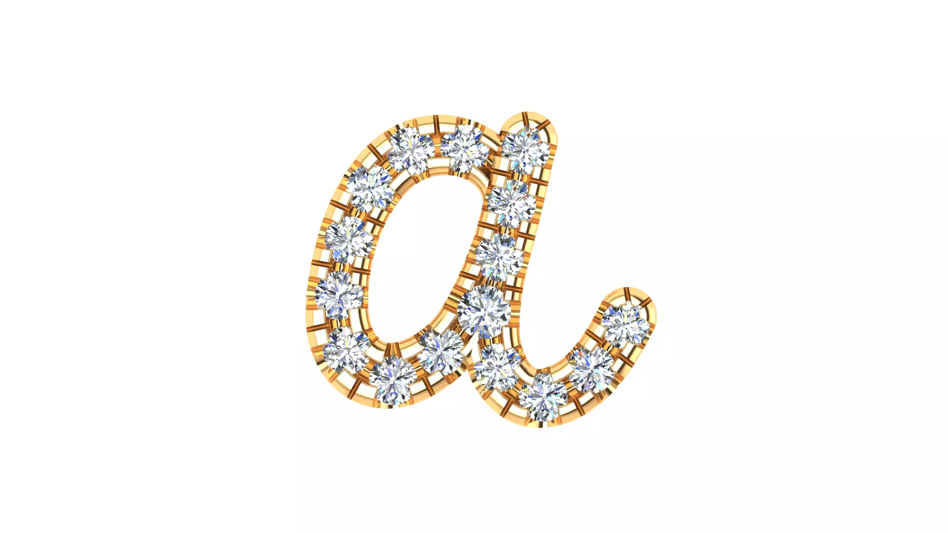 Luxury Diamond Script Alphabet 3D Jewelry Font Collection