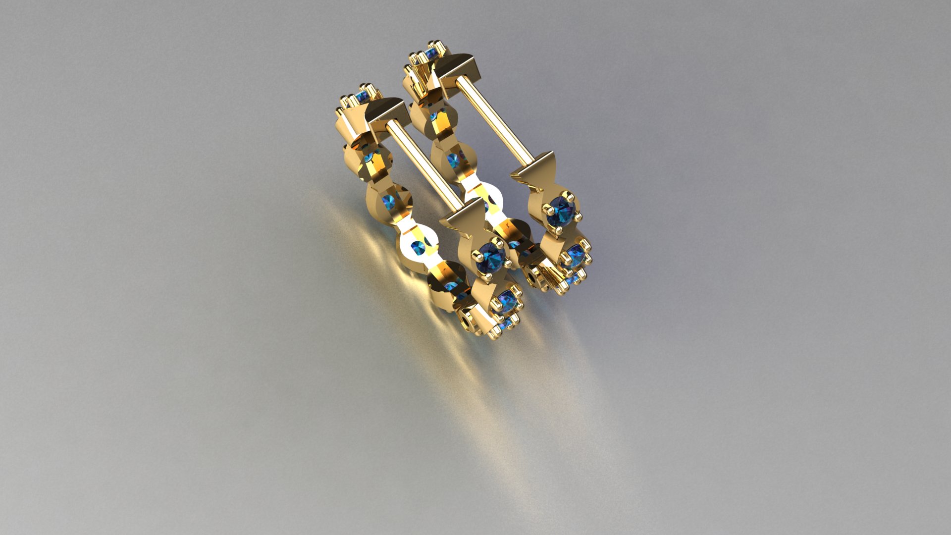 Elegant Gemstone Drop Earrings — view 5