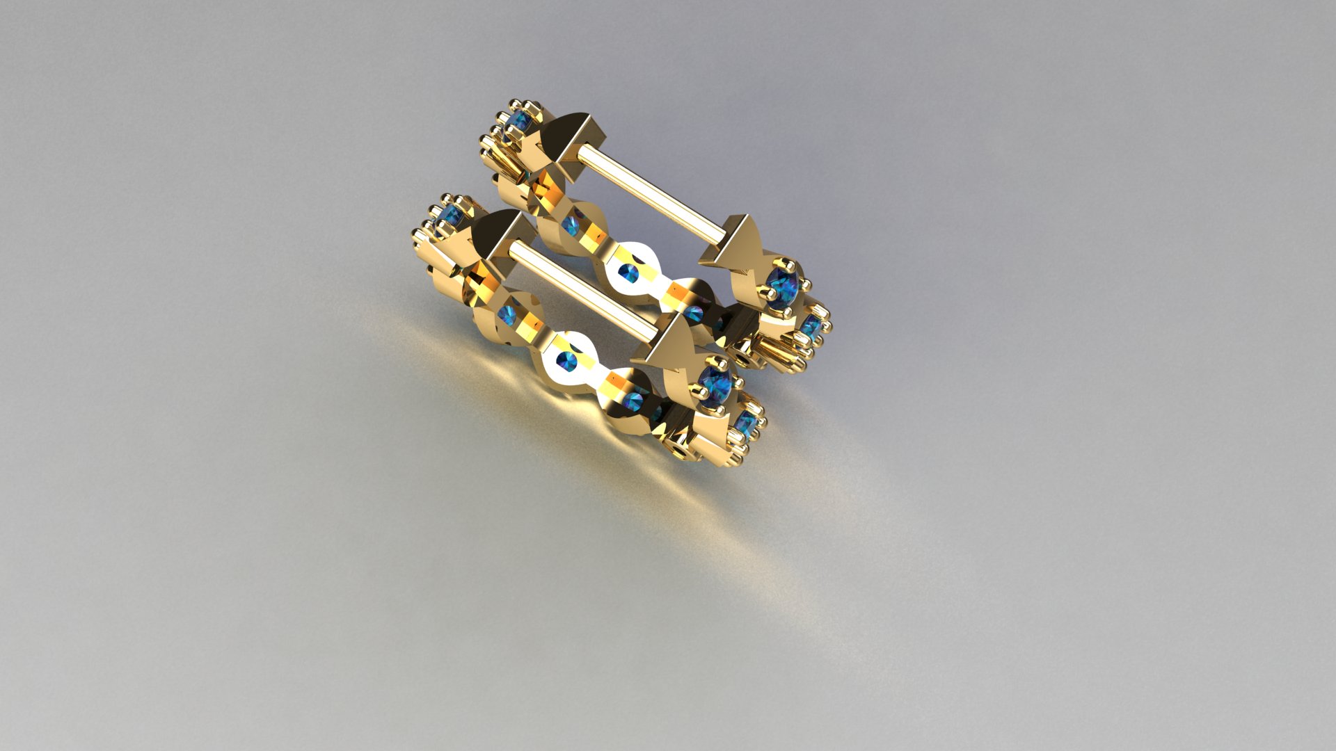 Elegant Gemstone Drop Earrings — view 4