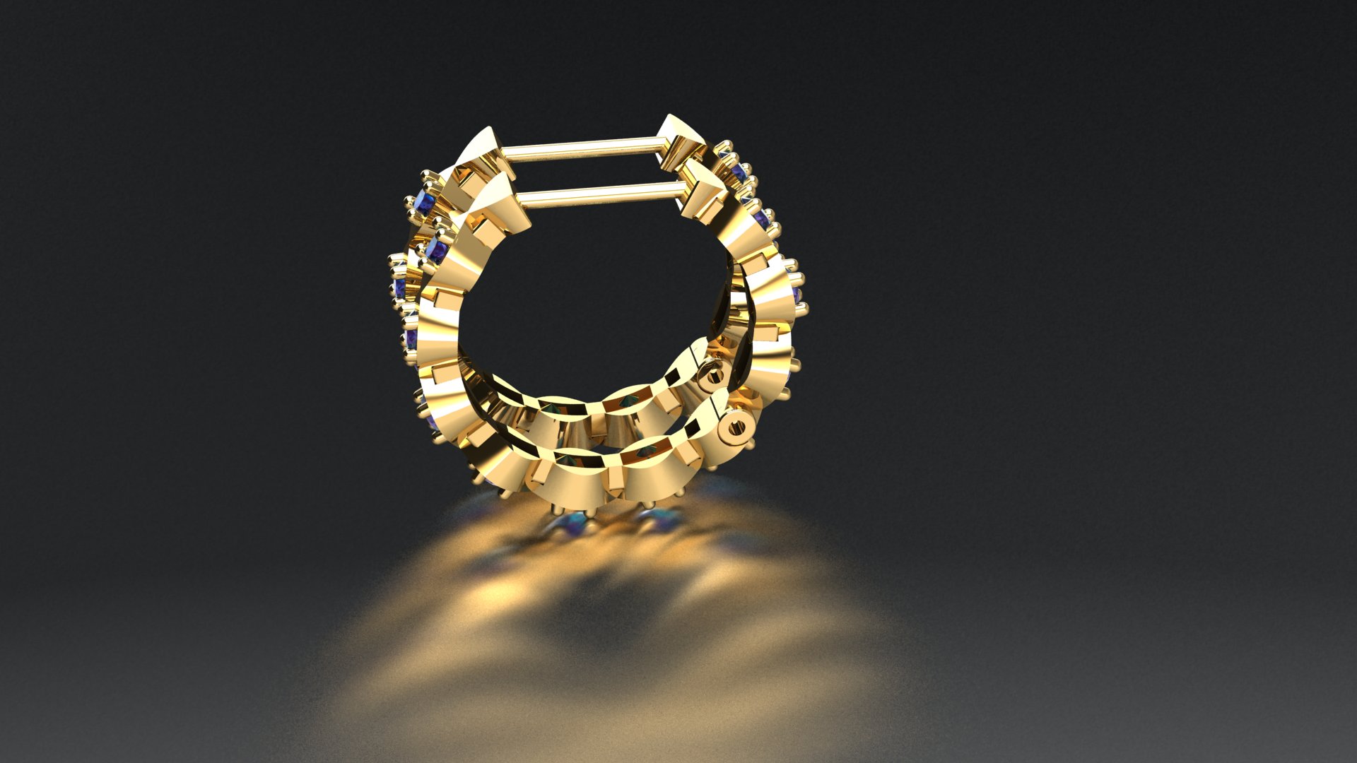 Elegant Gemstone Drop Earrings — view 3