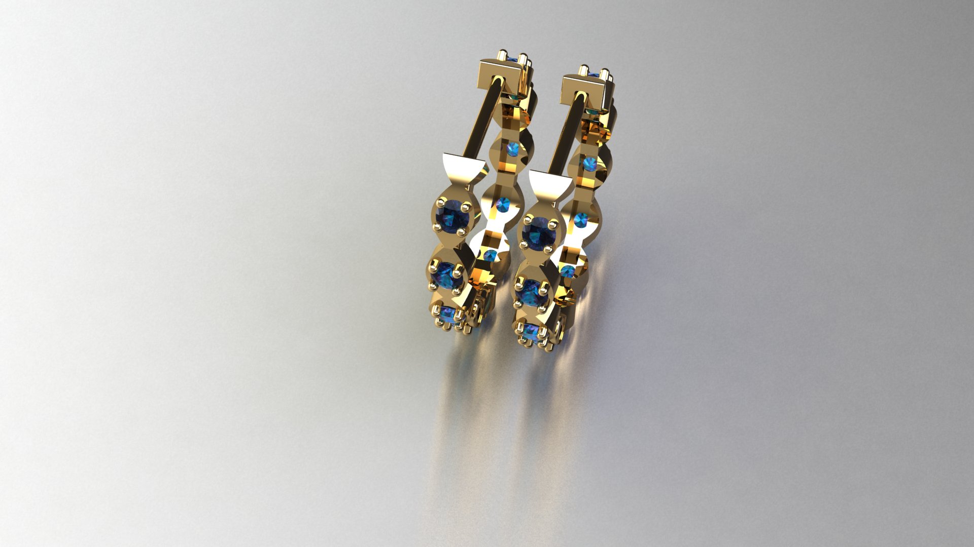 Elegant Gemstone Drop Earrings — view 6