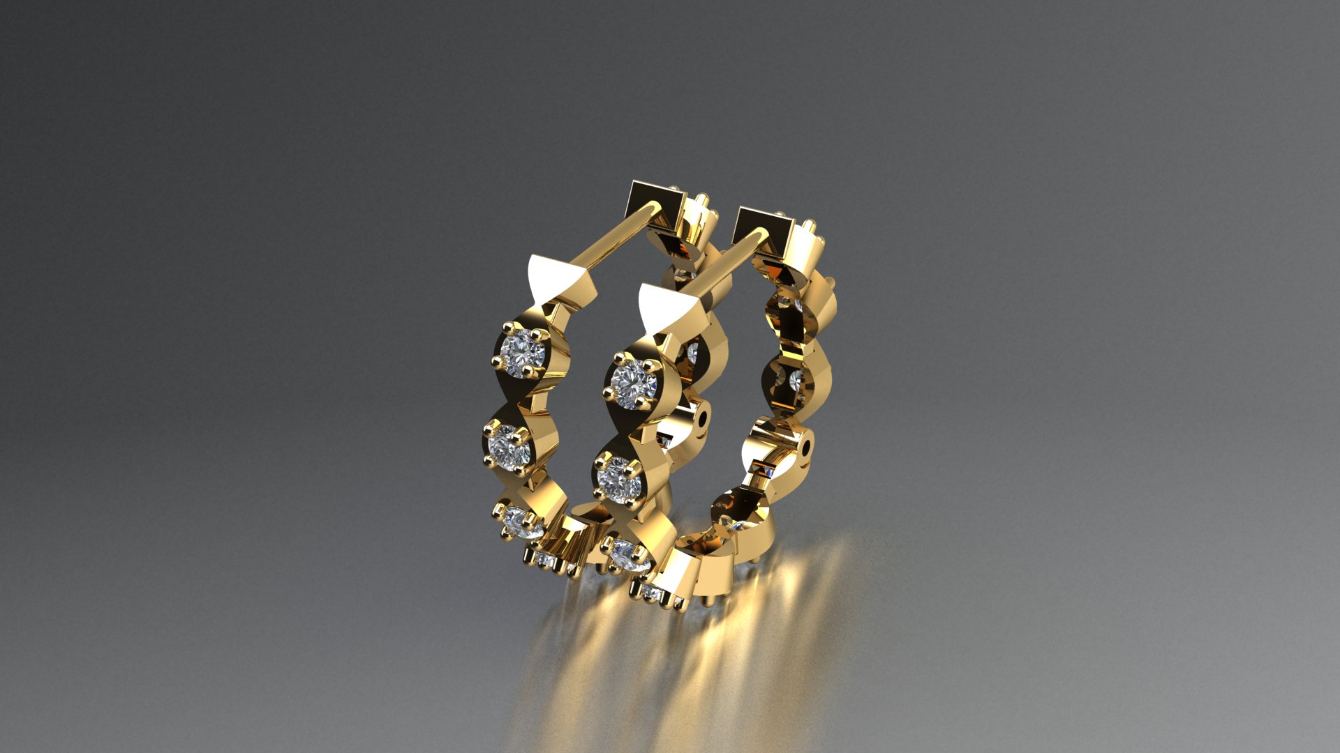 Elegant Gemstone Drop Earrings — view 2