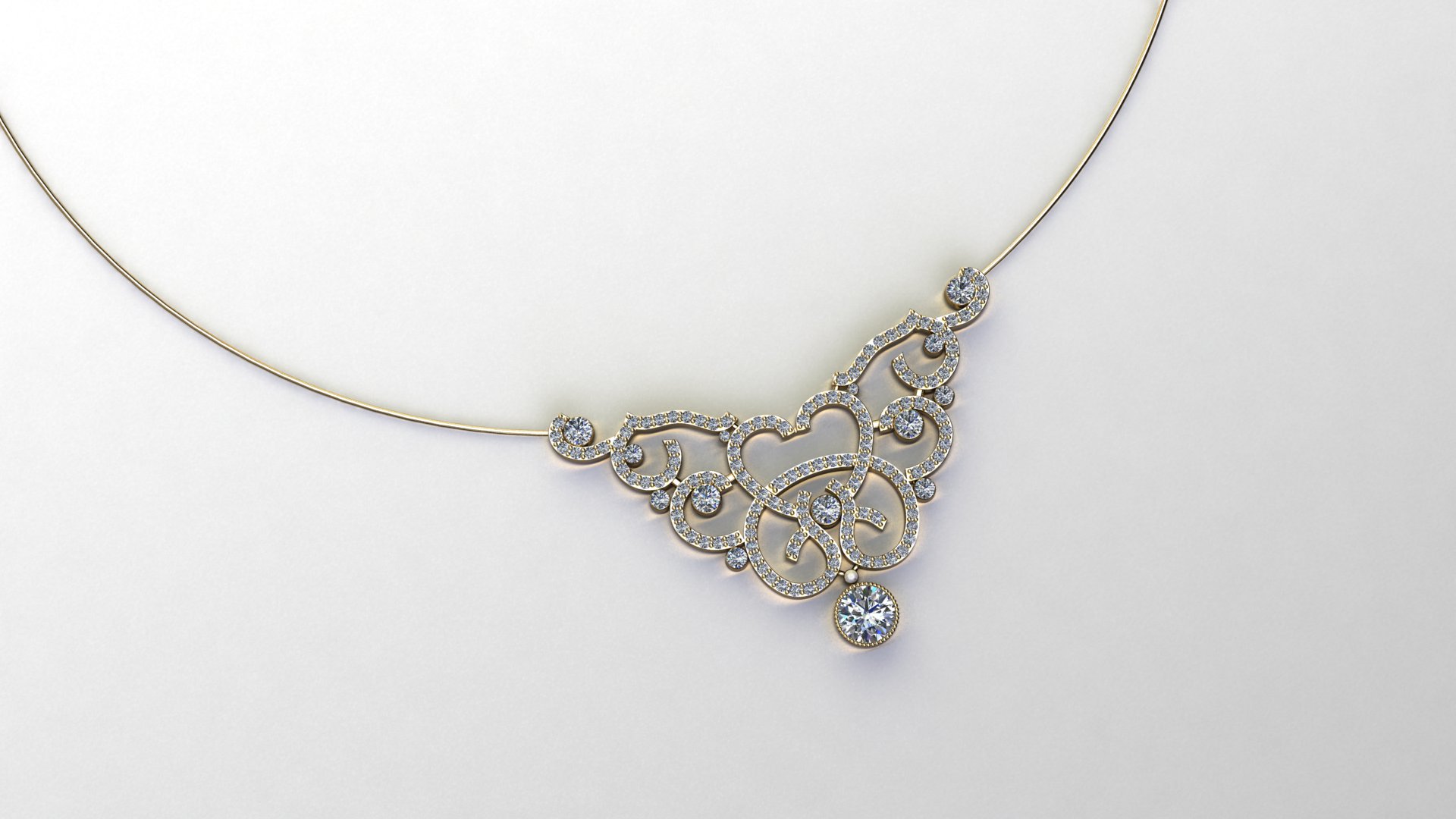 Elegant Minimalist Oval Pendant — view 3