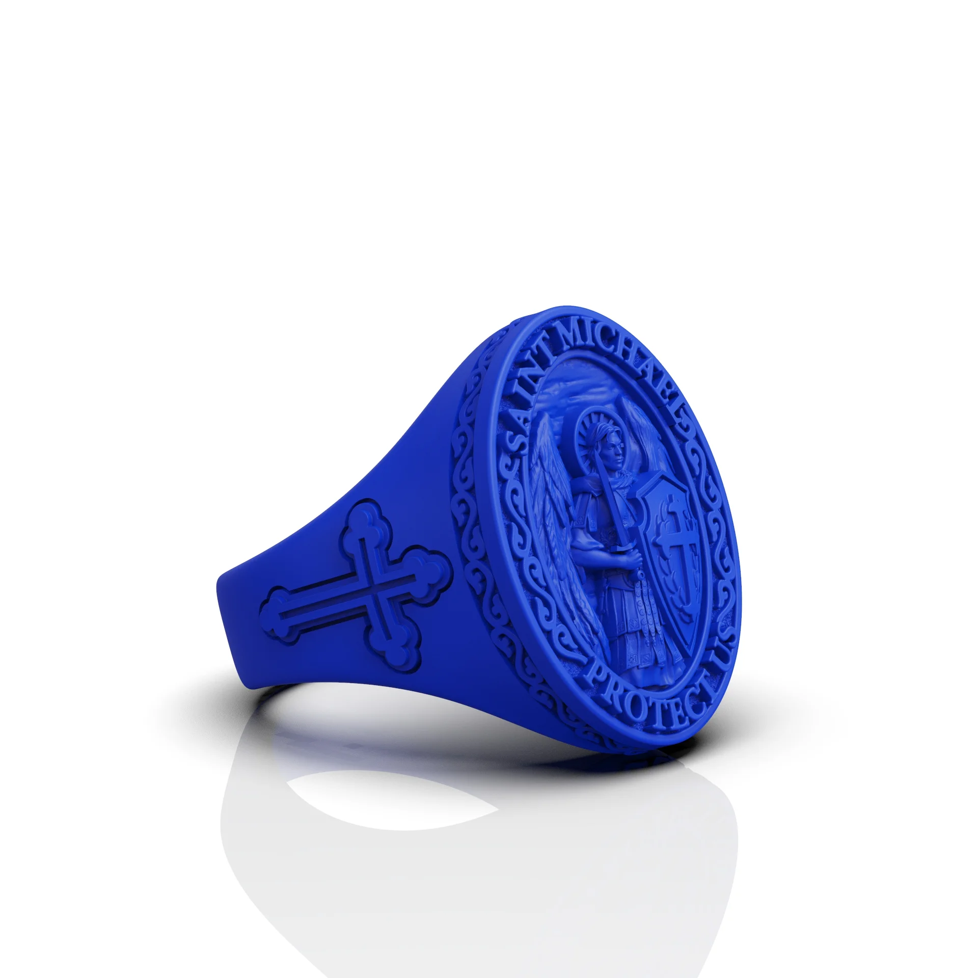 Saint Michael Archangel Signet Ring — view 4