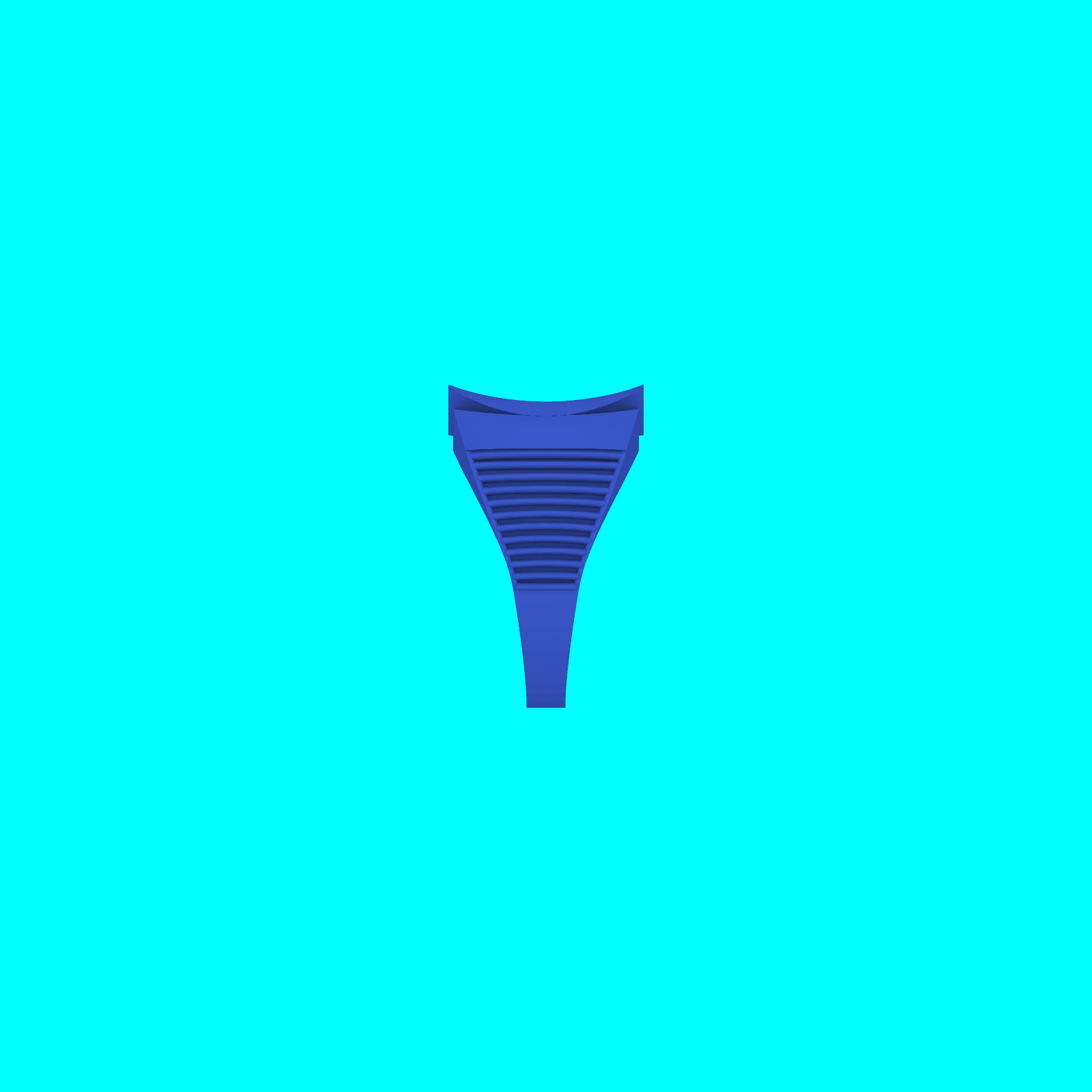 Open Bypass Ring with Curved Ribbed Panels — view 4