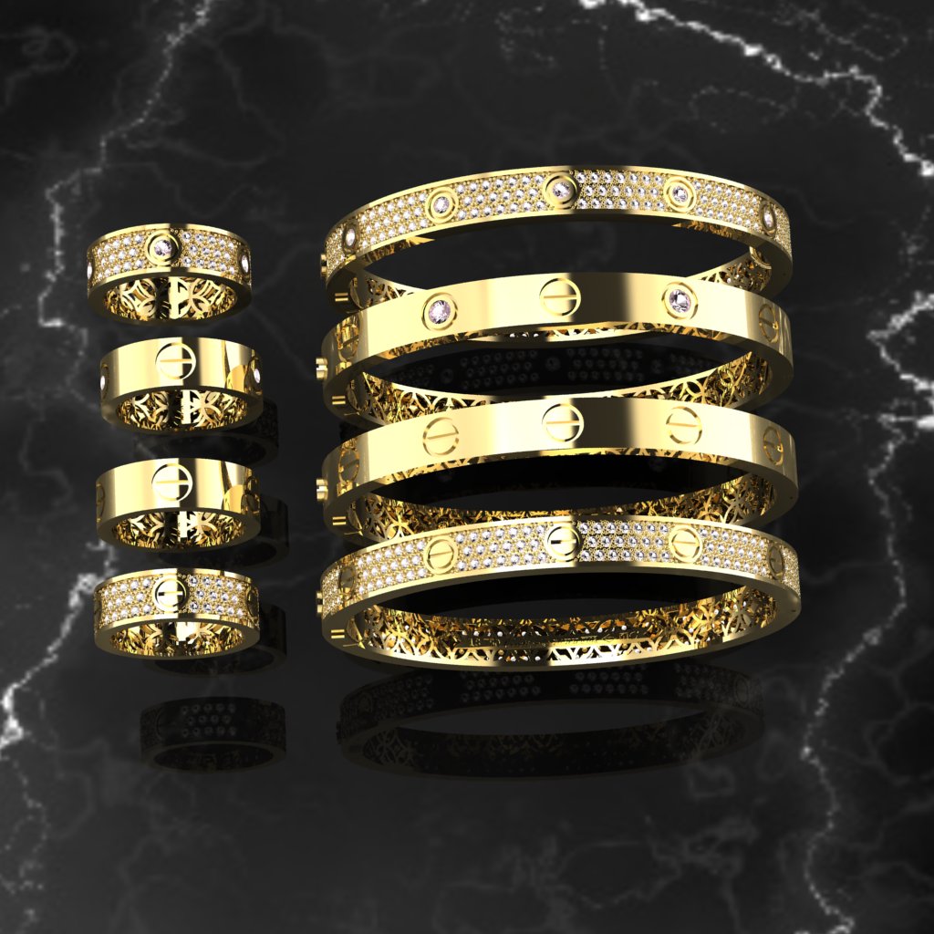 4-version bracelet and ring — view 2