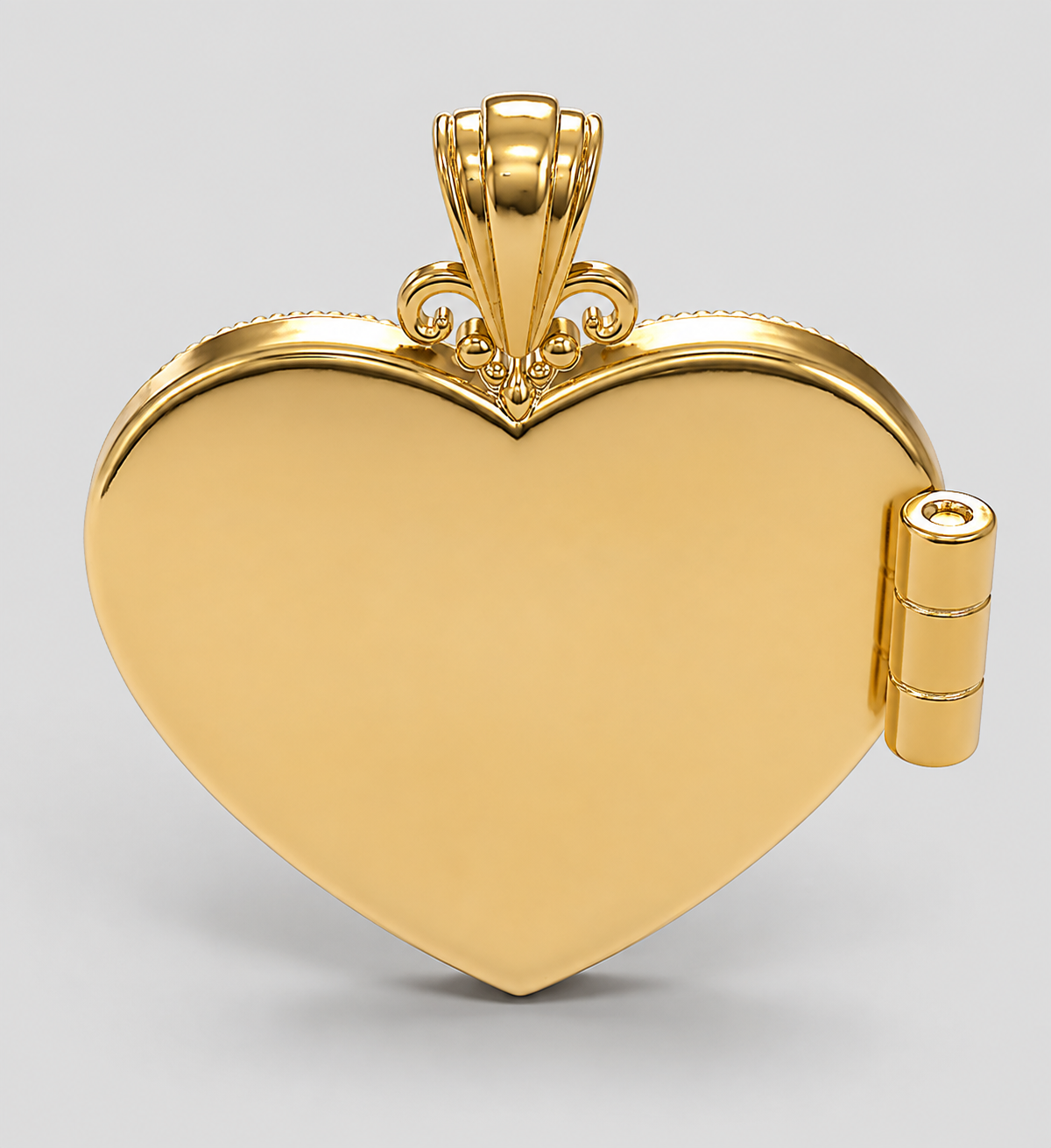 Ornate Gold Heart Locket — view 5