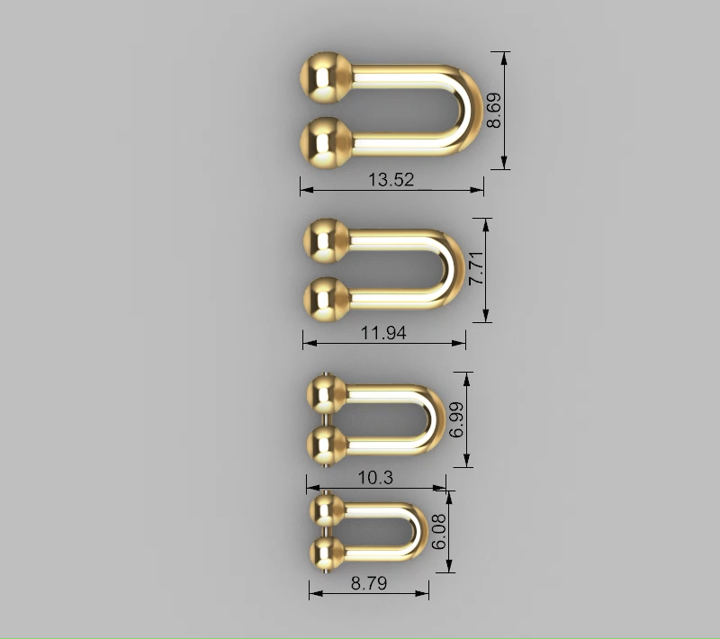 Graduated Hardware U-Link Chain Components Set