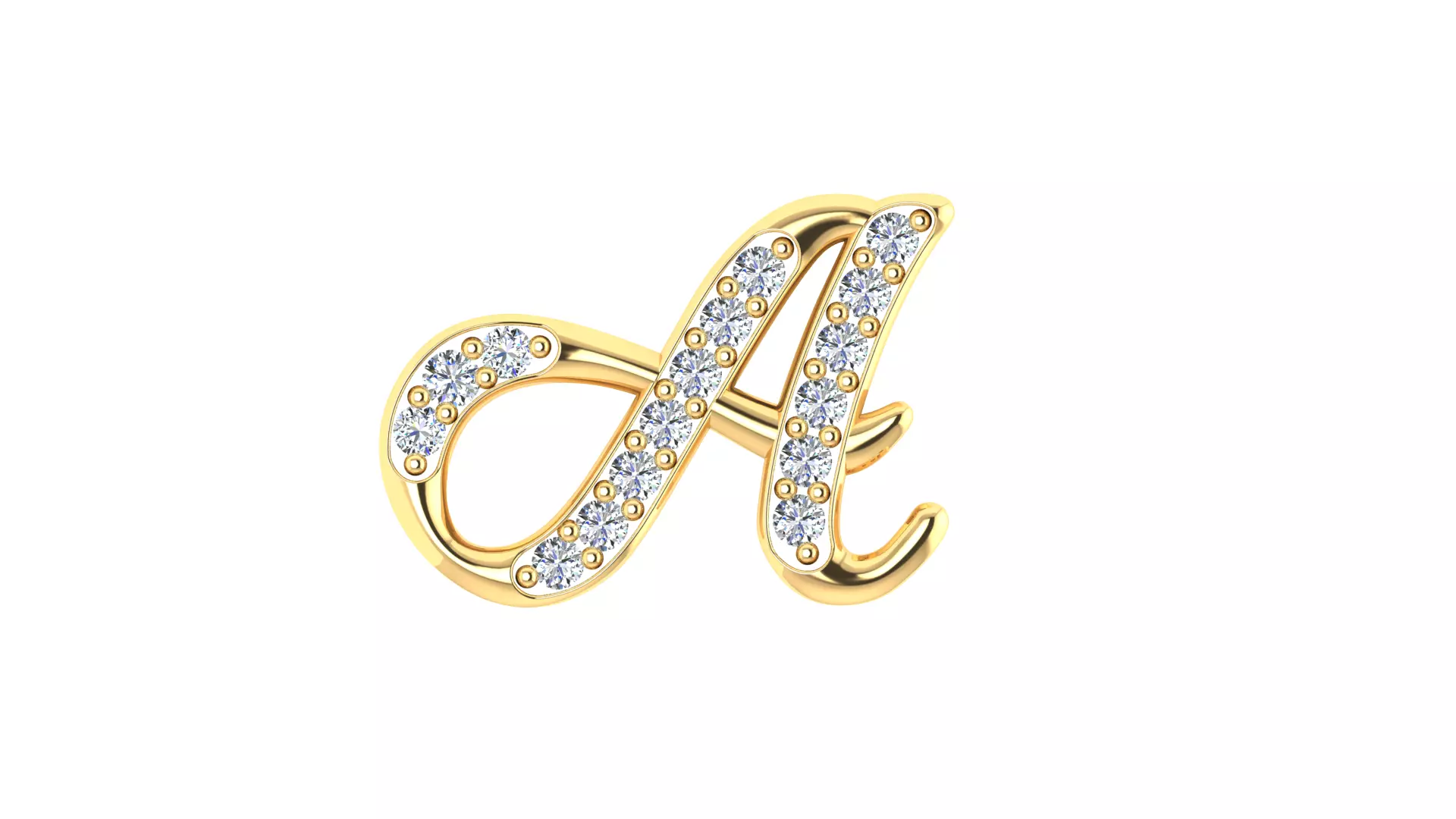 Luxury Diamond Script Alphabet 3D Jewelry Font Collection