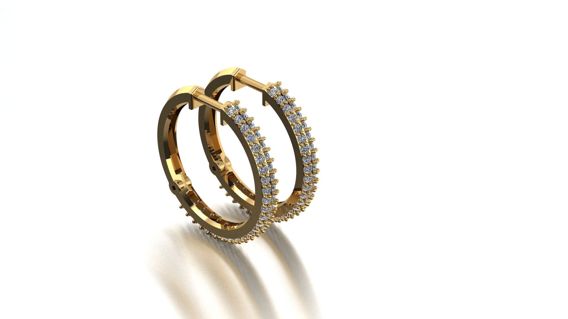 Minimalist Oval Gem Earrings — view 2