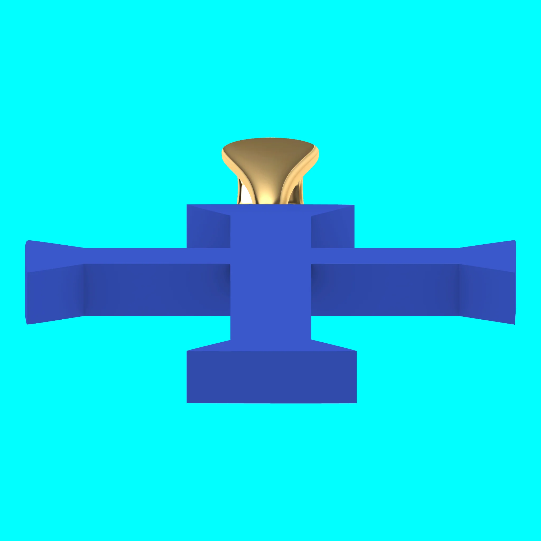 Cross Pendant with Triangular Ends — view 3