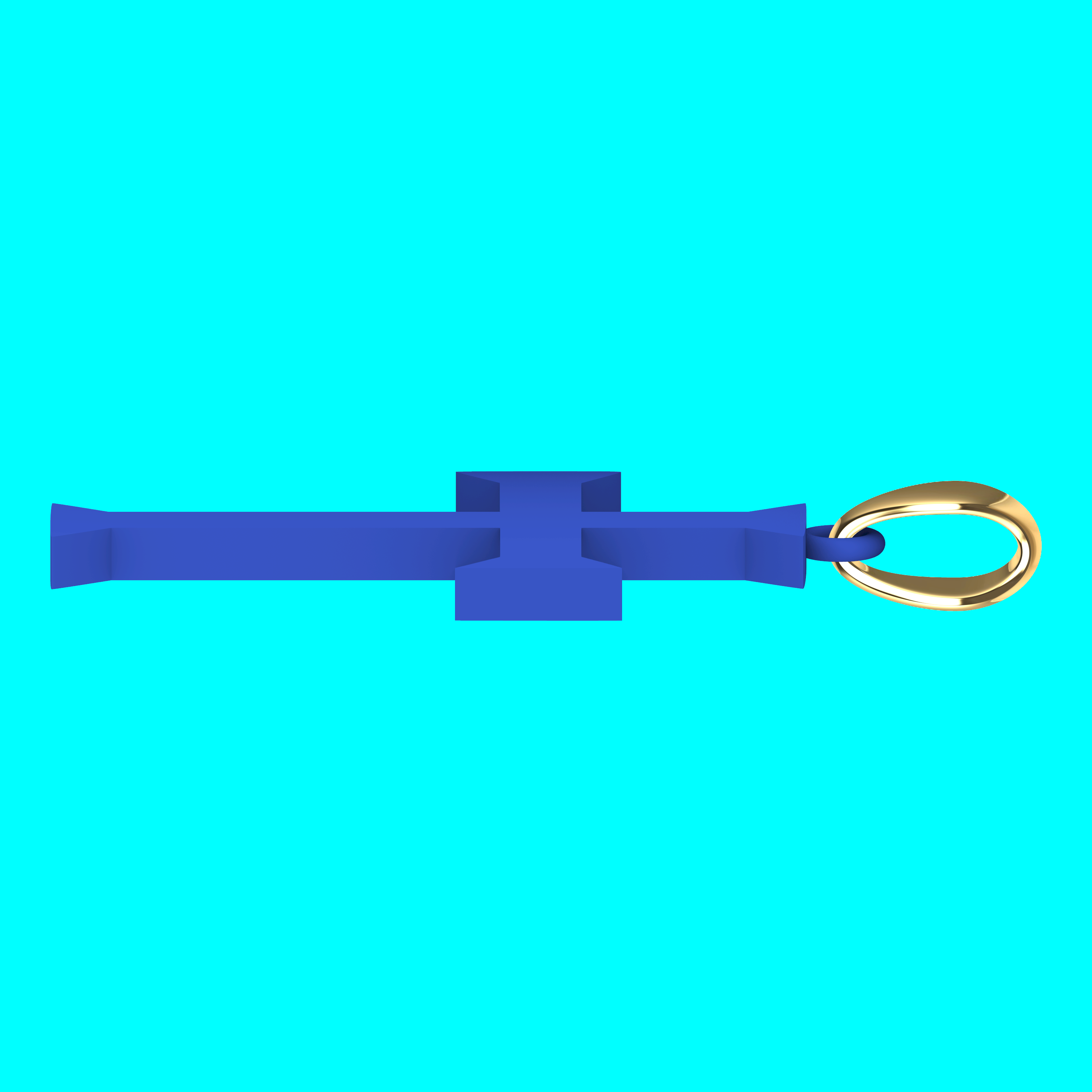 Cross Pendant with Triangular Ends — view 4