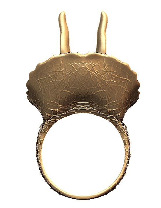 Detailed Triceratops Skull Ring — view 8