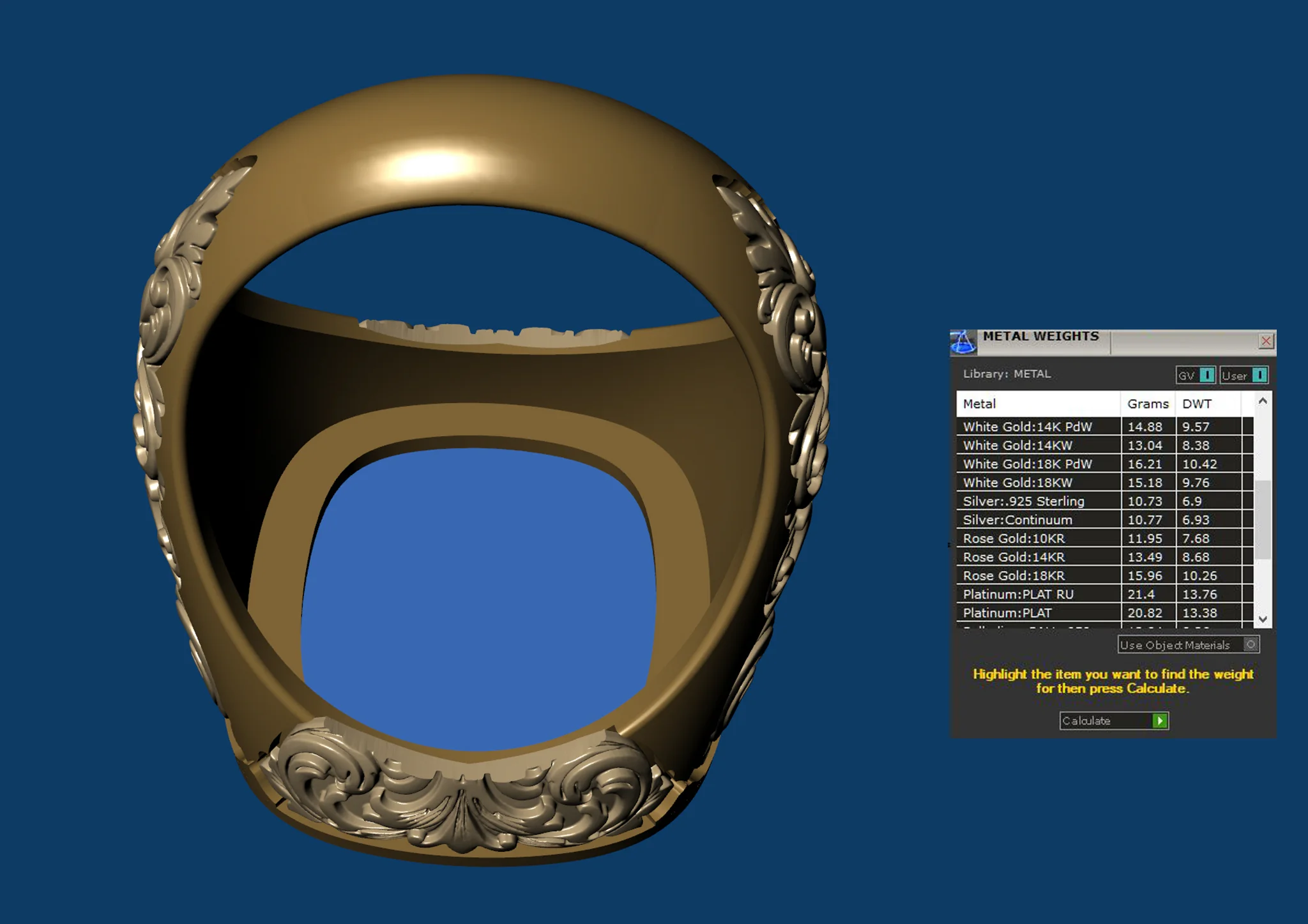 Mens Engraved Ring ZBrush 3D Printable — view 8