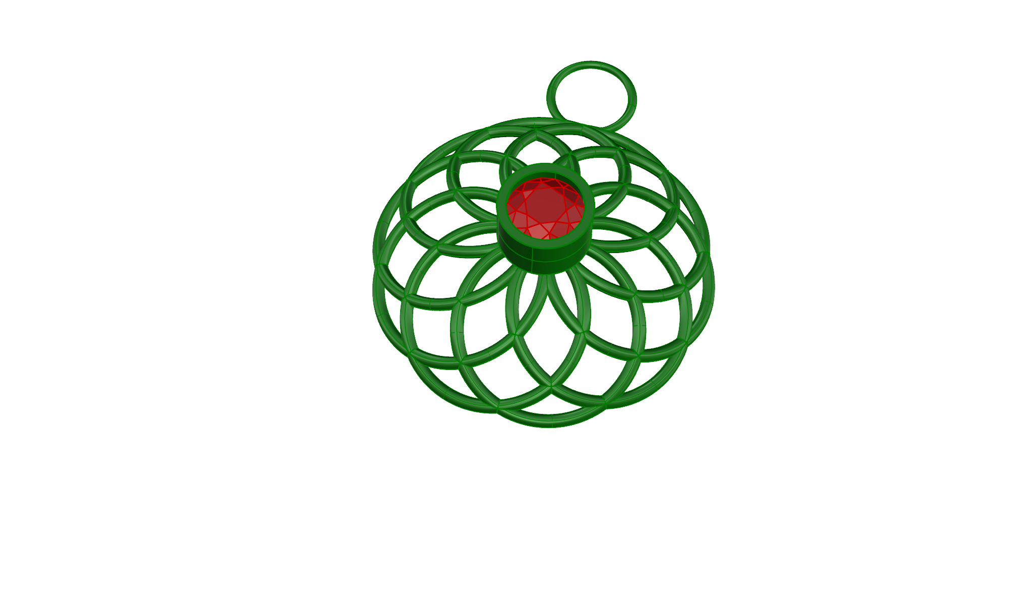 mandala pendant with bezel necklace — view 4