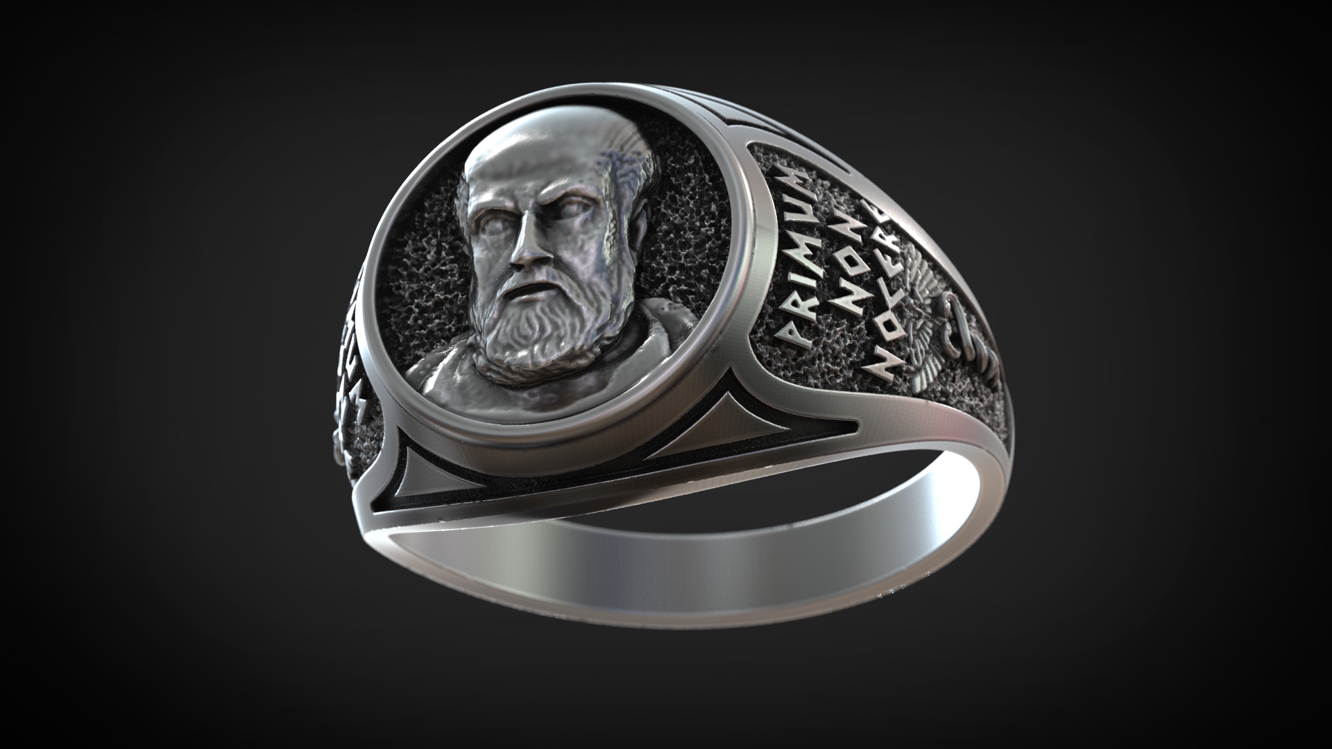 Hippocratic Oath Portrait Signet Ring