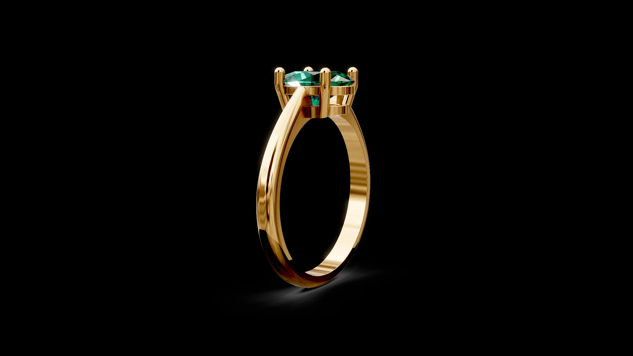 Oval Gemstone Ring — view 2