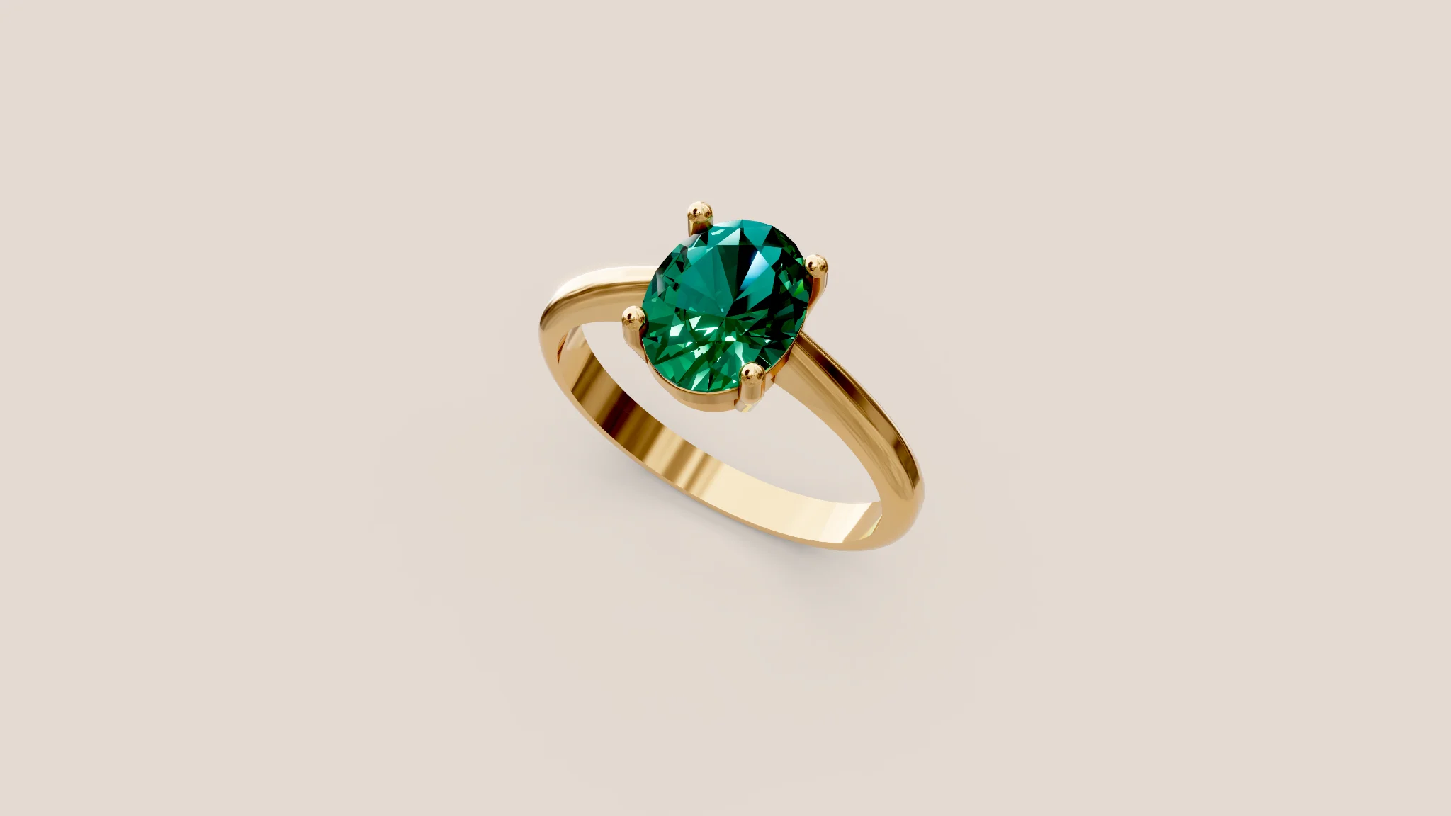 Oval Gemstone Ring — view 6
